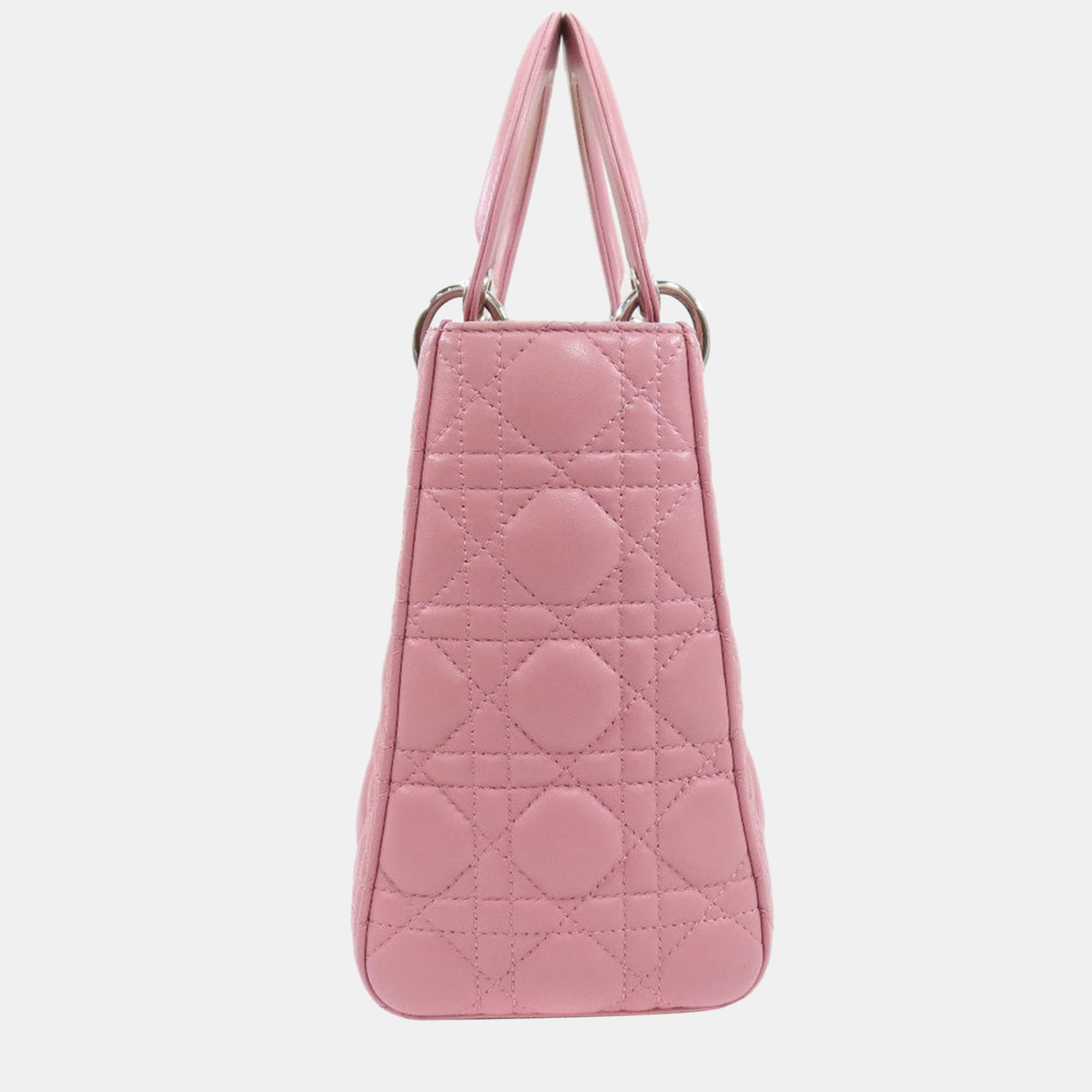 

Dior Pink Lambskin Leather  Lady Dior Tote Bag