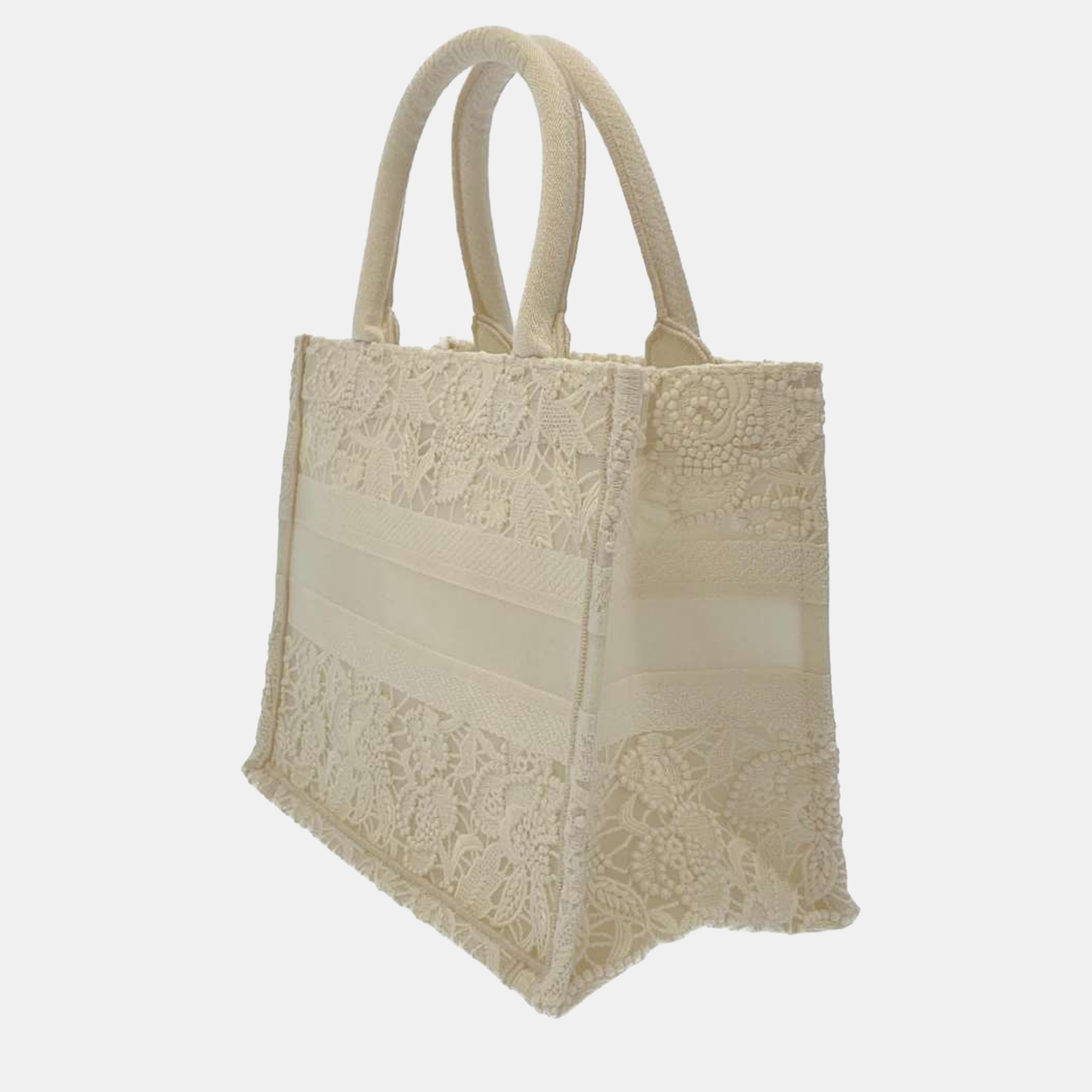 

Dior Cream Canvas Small Book Tote Bag