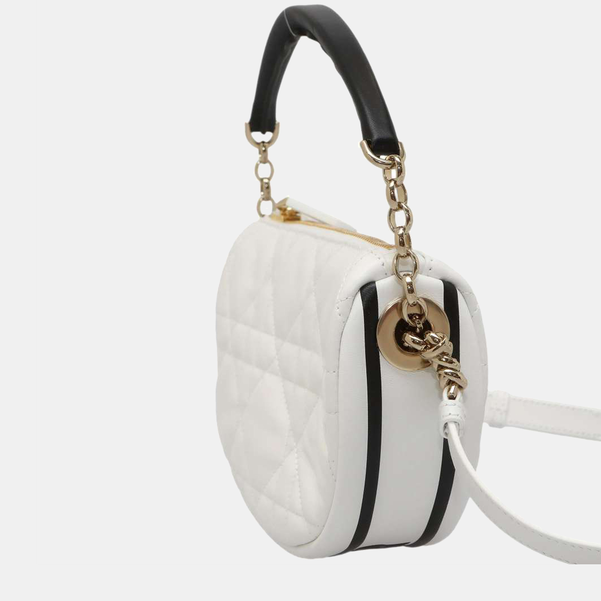 

Dior White Cannage Leather Small Dior Vibe Hobo Bag