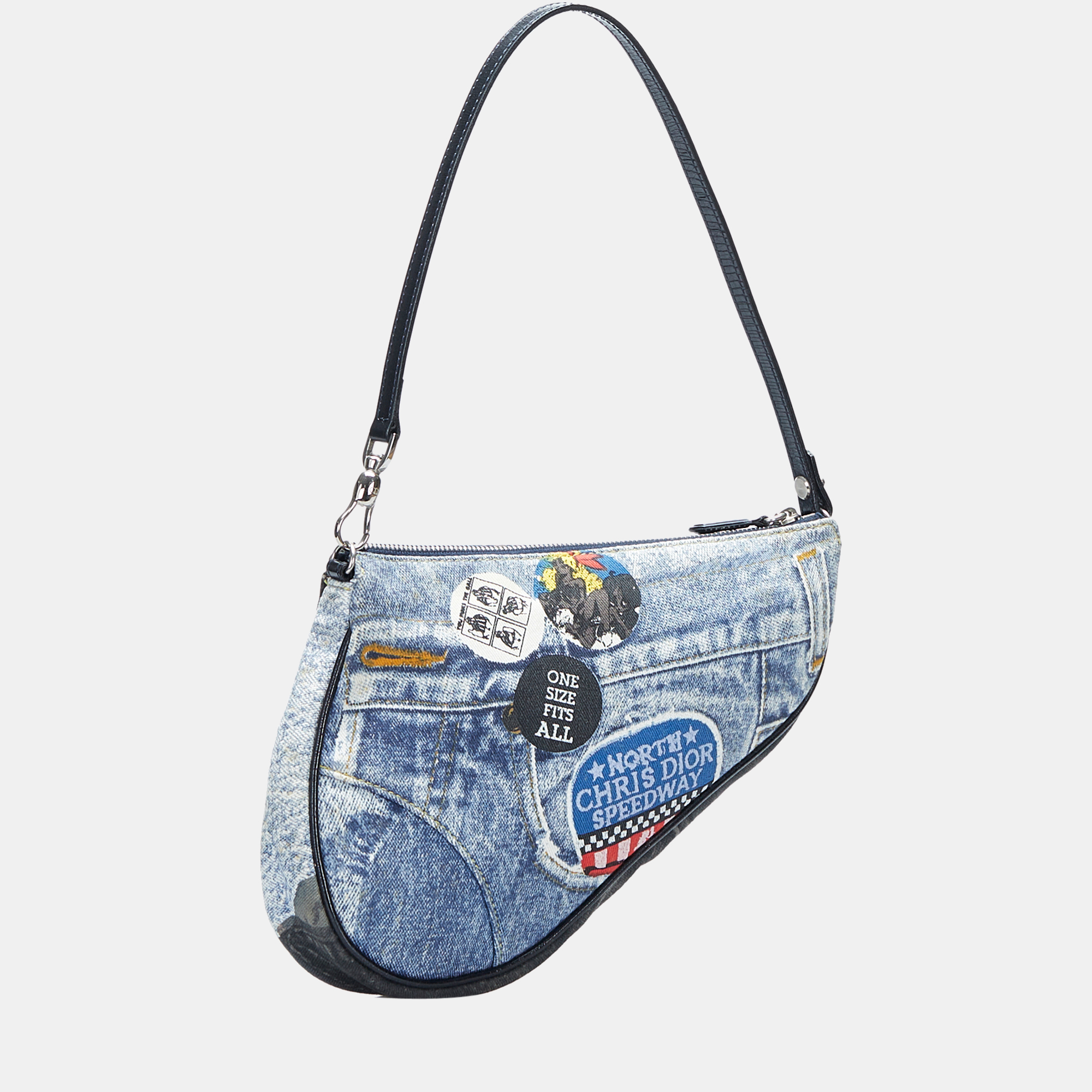 

Dior Blue Speedway Denim Mini Saddle