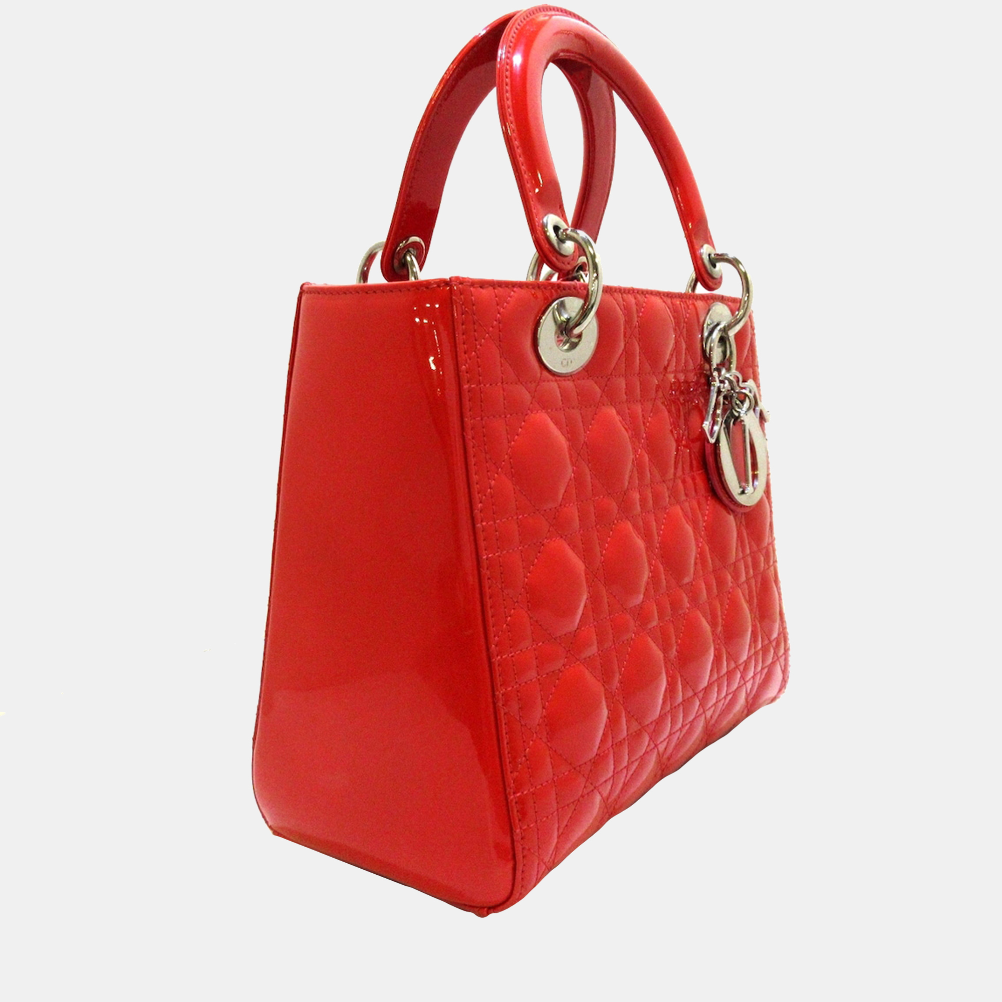

Dior Red Medium Cannage Lady Dior