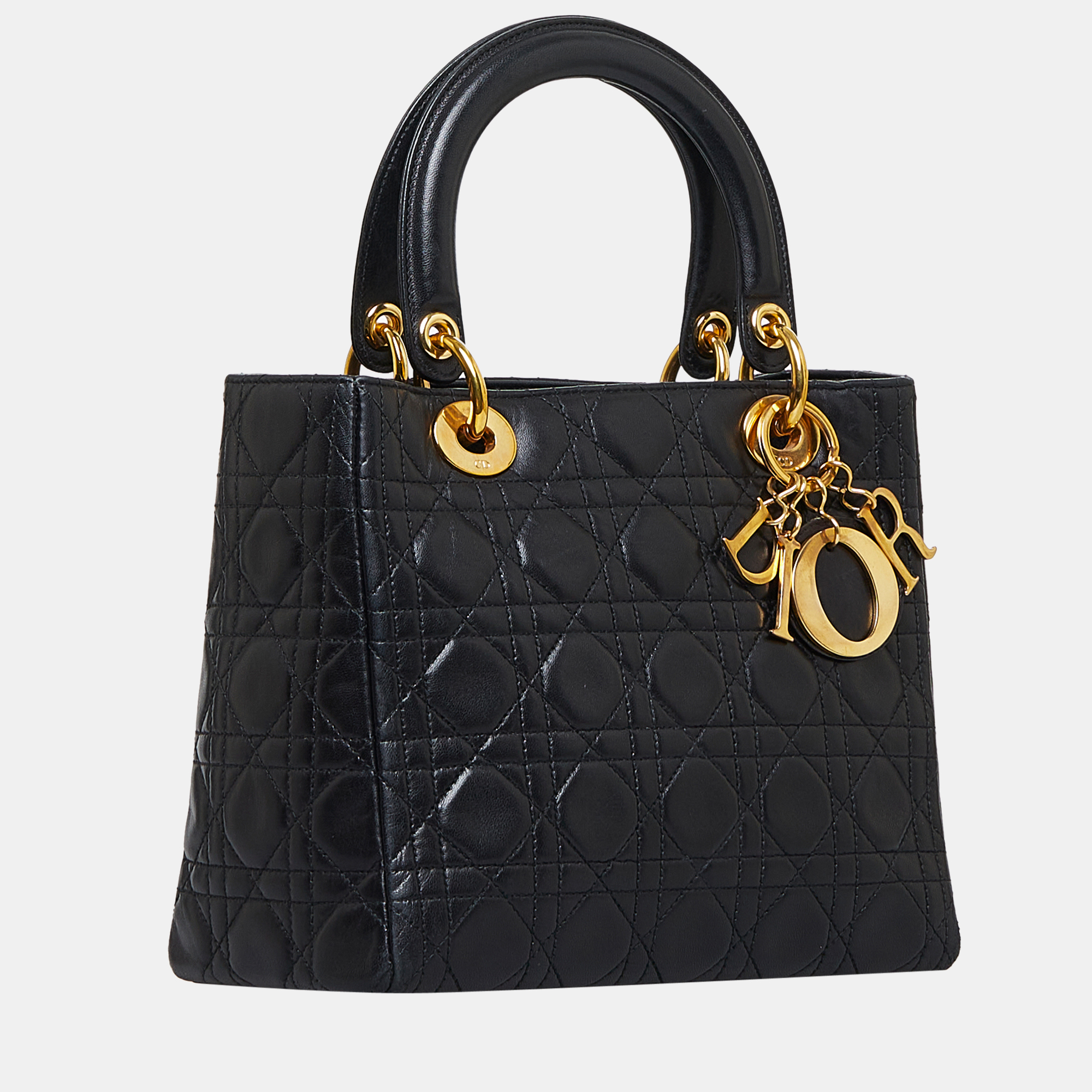 

Dior Black Medium Cannage Lady Dior