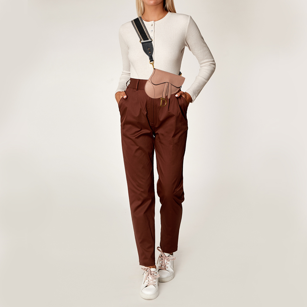 

Dior Beige Leather Saddle Convertible Belt Bag