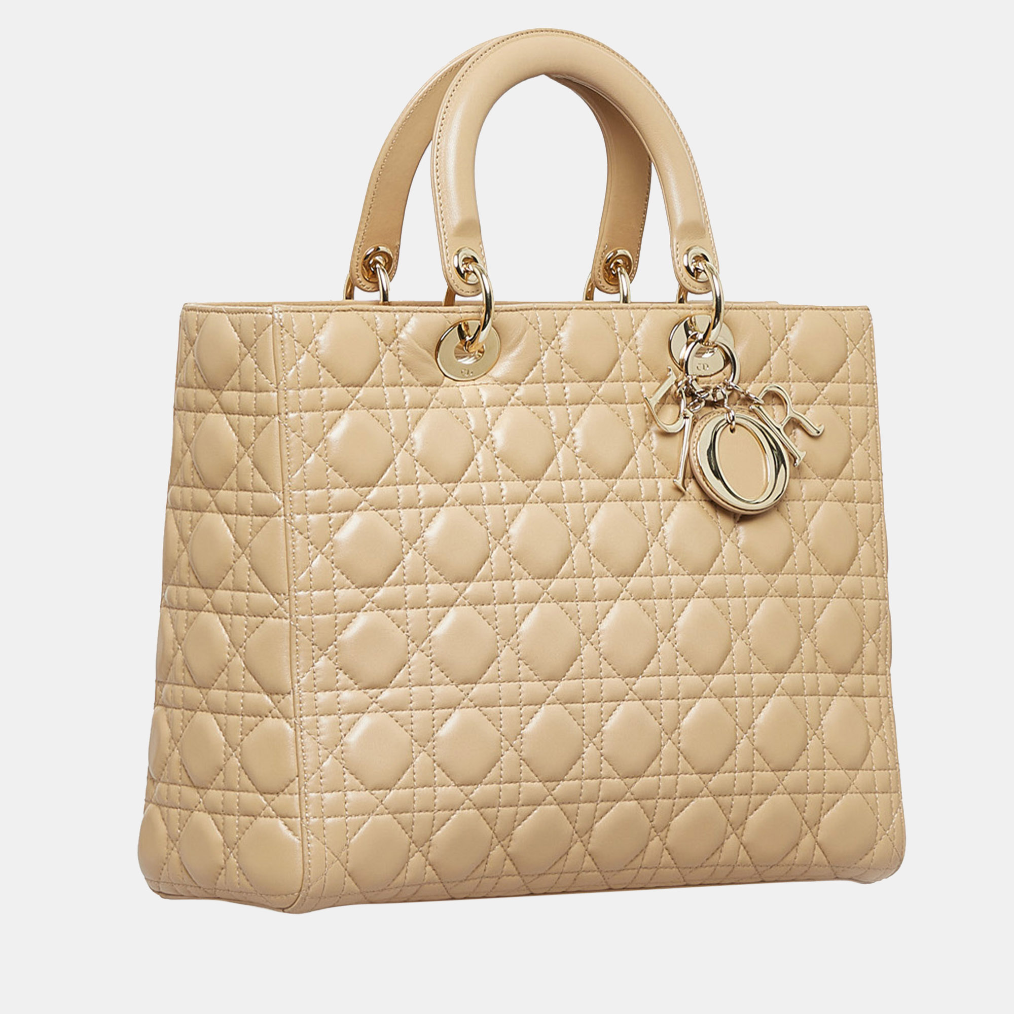 

Dior Beige Large Cannage Lady Dior