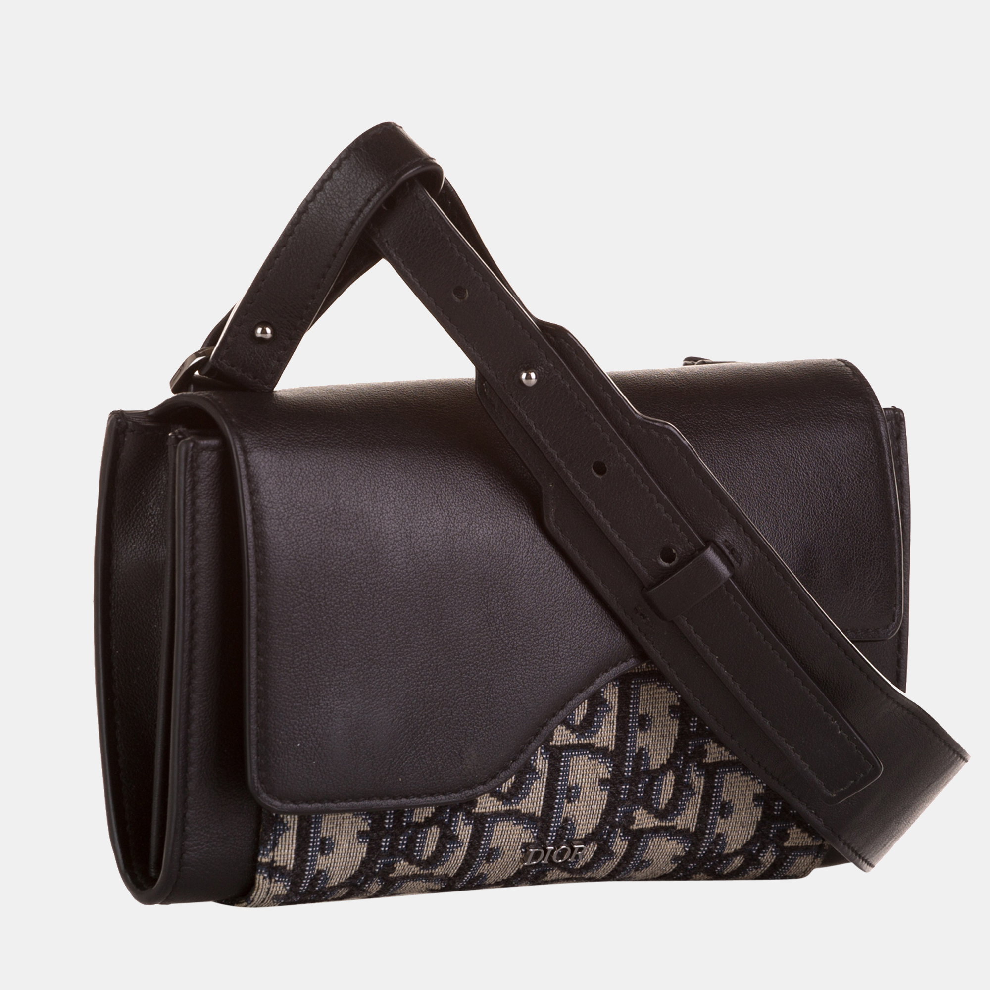 

Dior Black Elite Oblique Strap Wallet Crossbody Bag