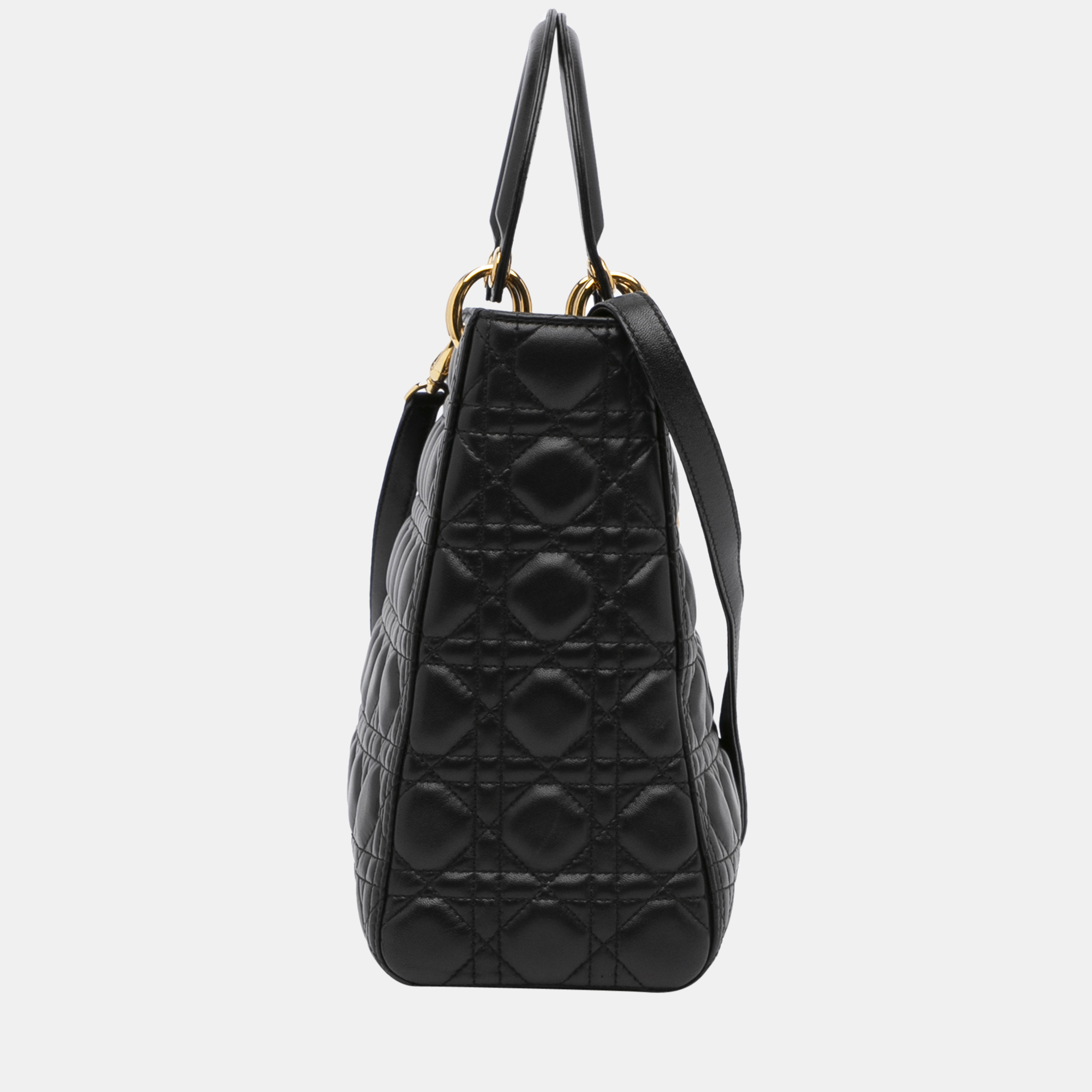 

Dior Black Large Cannage Lambskin Lady Dior