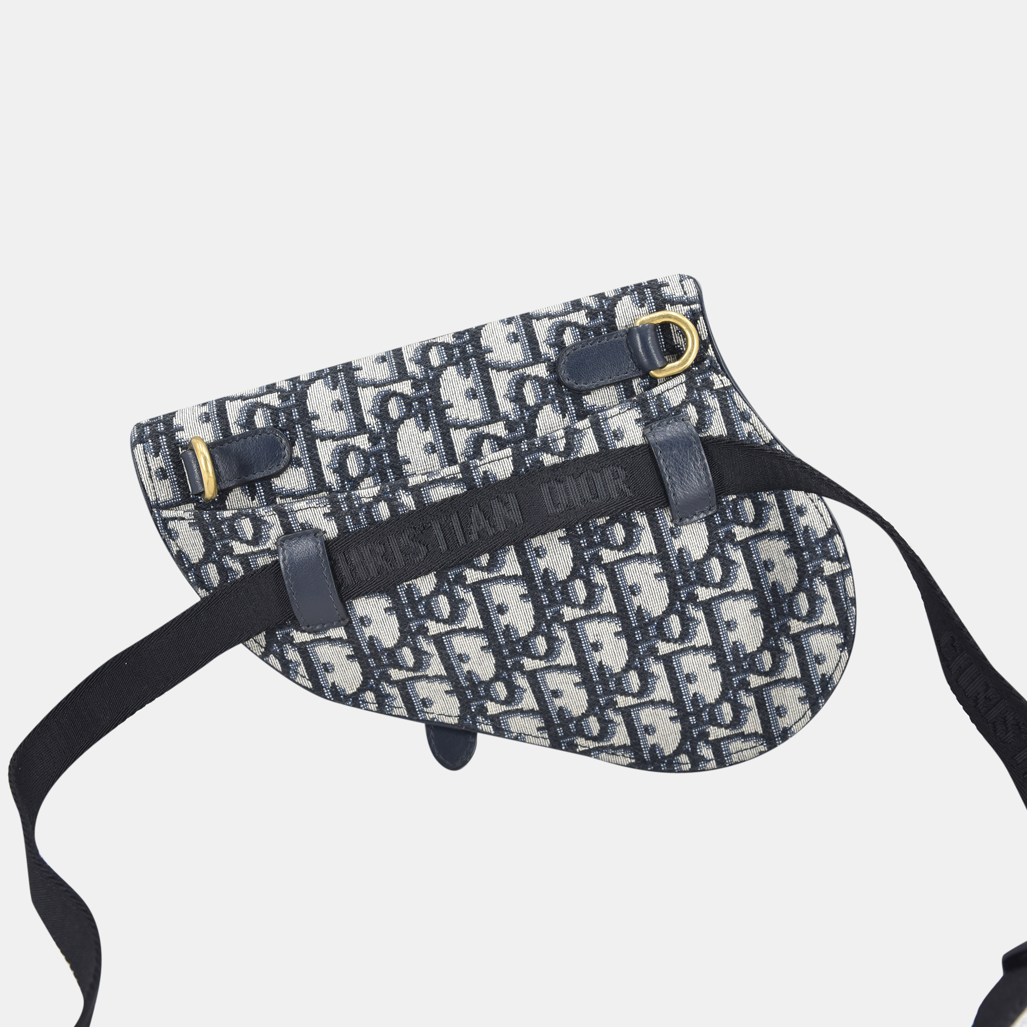 

Dior Blue Oblique Canvas Saddle Belt Bag