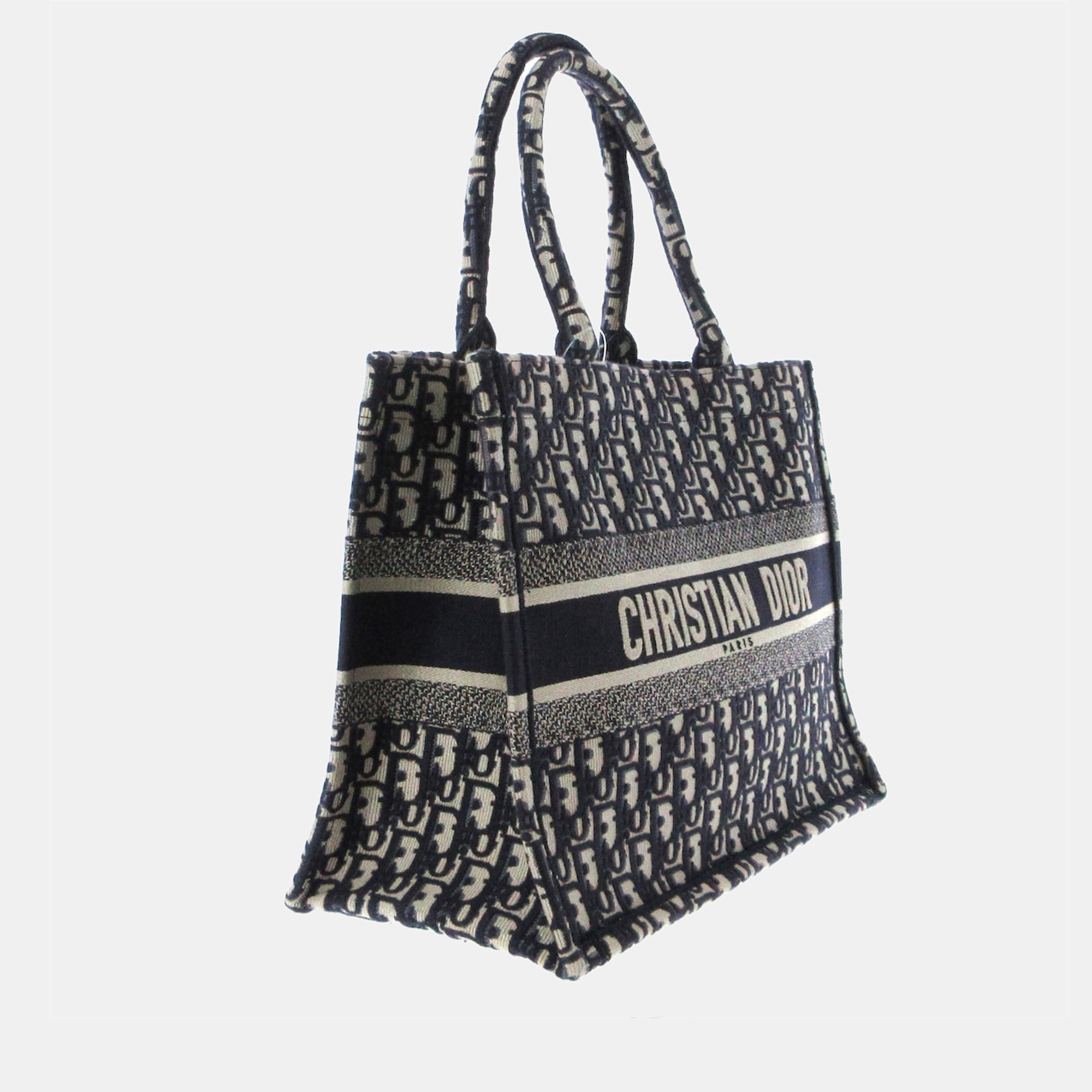 

Dior Navy Oblique Canvas Book Tote Bag, Navy blue
