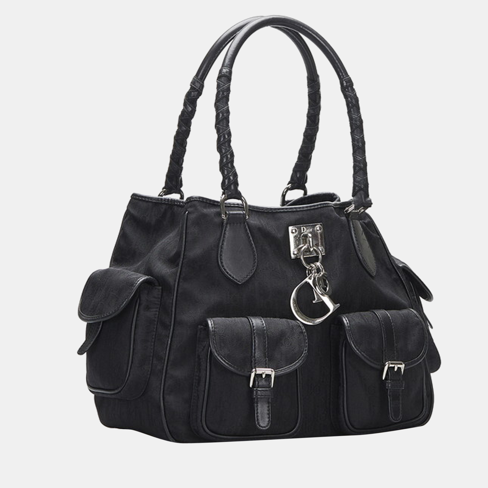 

Dior Black Canvas Oblique Canvas Multi Pocket Tote Bag