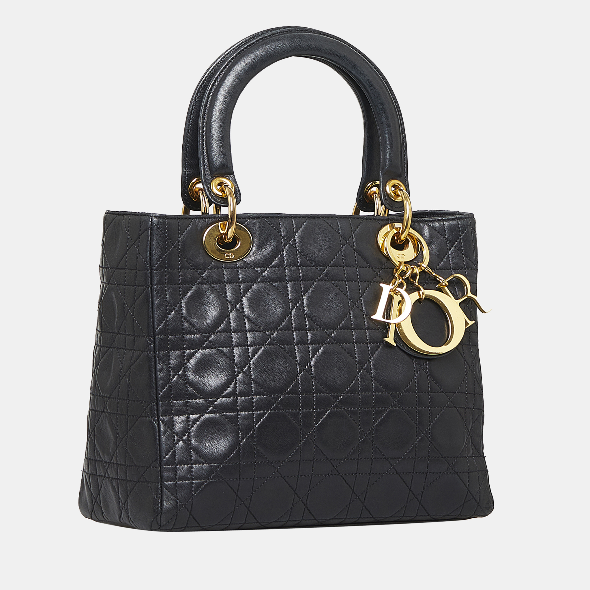 

Dior Black Medium Cannage Lady Dior