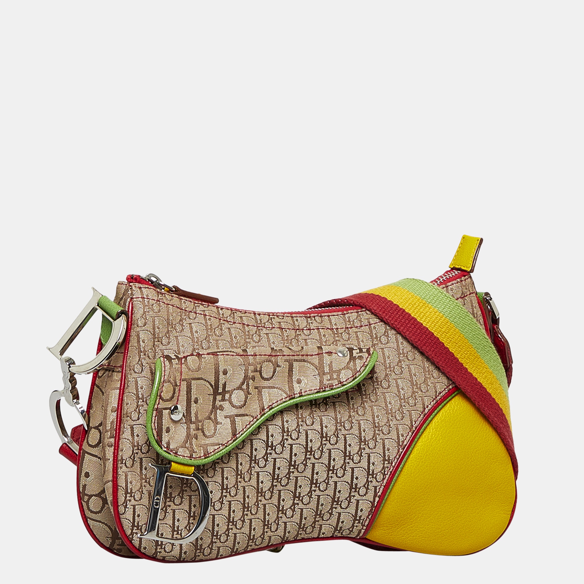 

Dior Brown/Multicolour Diorissimo Rasta Saddle Messenger