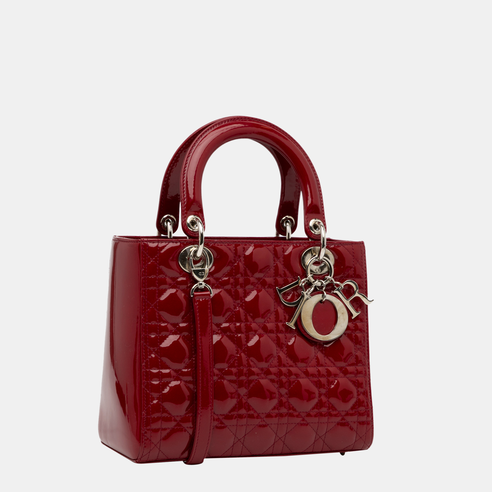 

Dior Red Medium Cannage Lady Dior