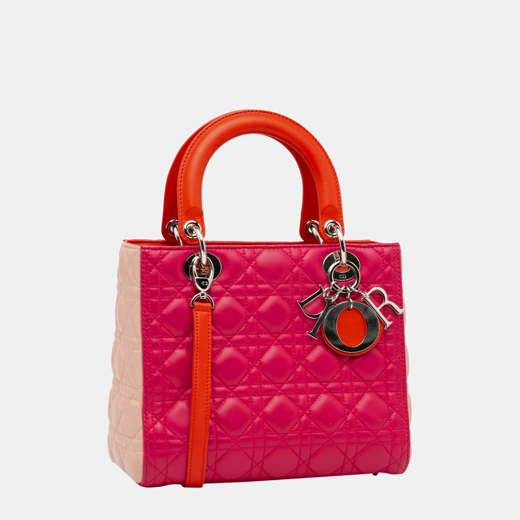 

Dior Pink Medium Cannage Lady Dior Tricolor