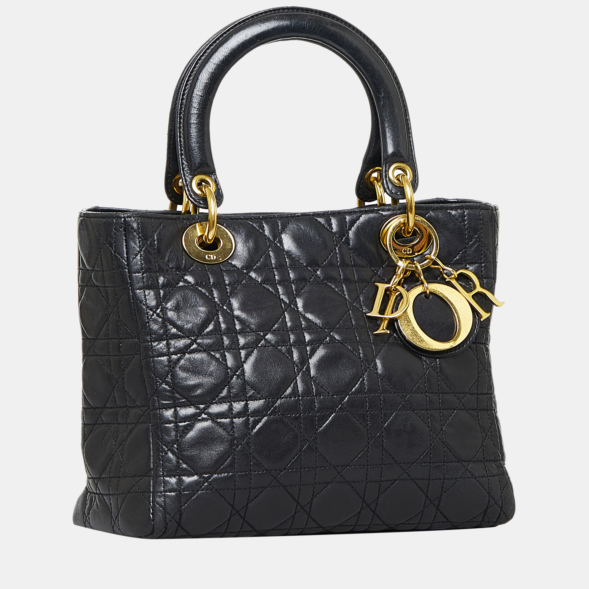 

Dior Black Medium Cannage Lady Dior