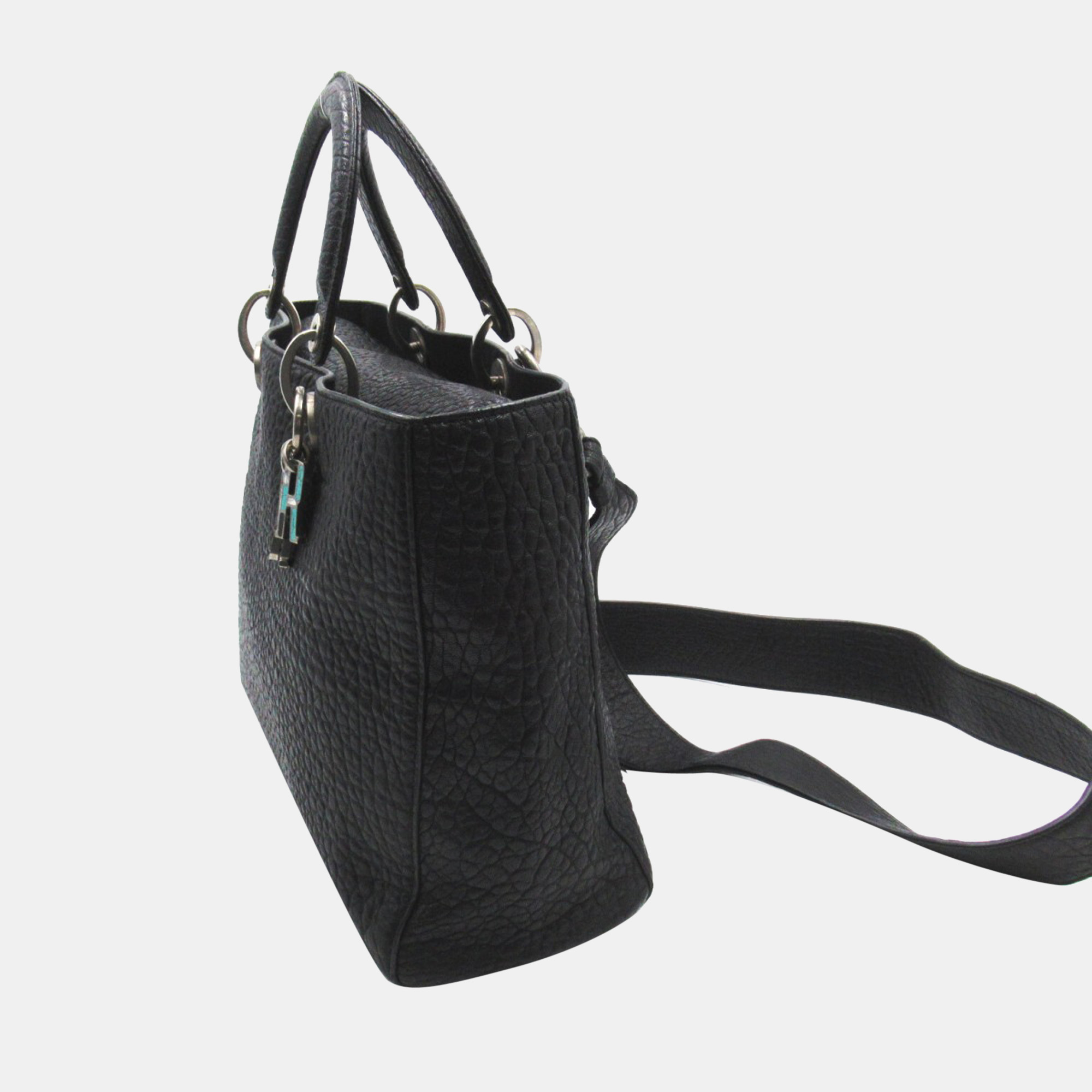 

Dior Black Leather Large Lady Dior Handbag