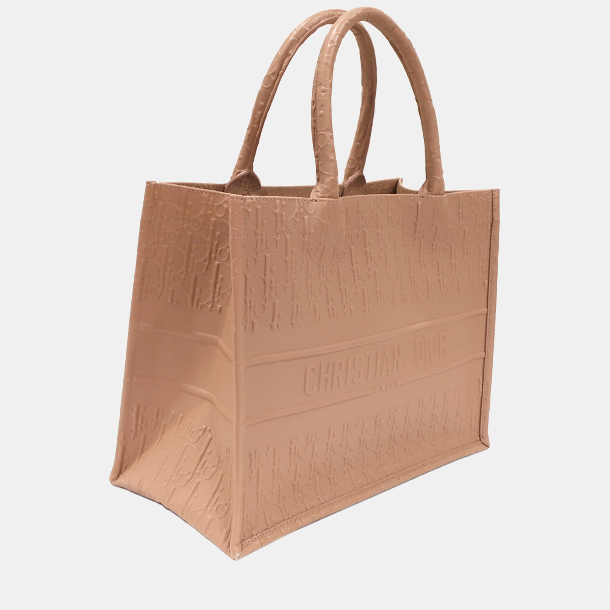 

Dior Pink Oblique Embossed Leather Medium Book Tote Bag