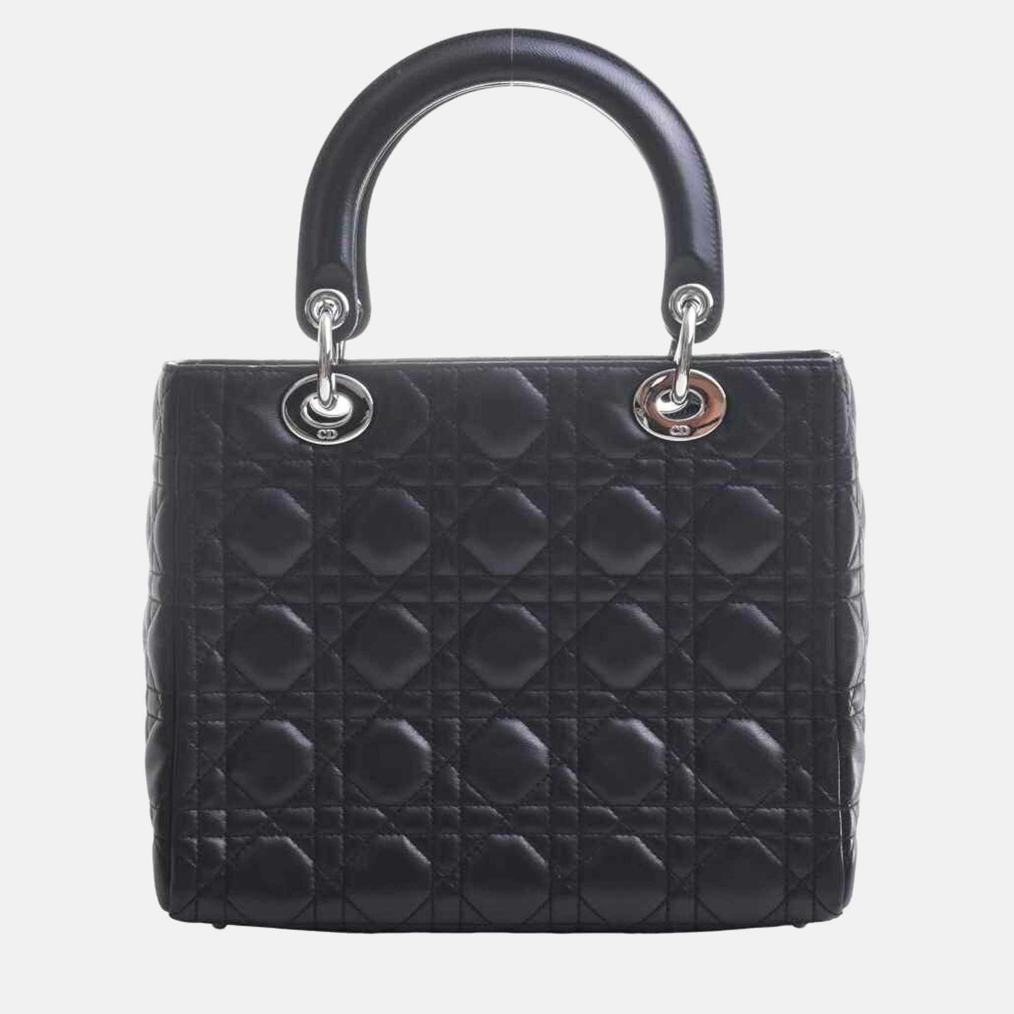 

Dior Black Cannage Leather Medium Lady Dior Tote Bag