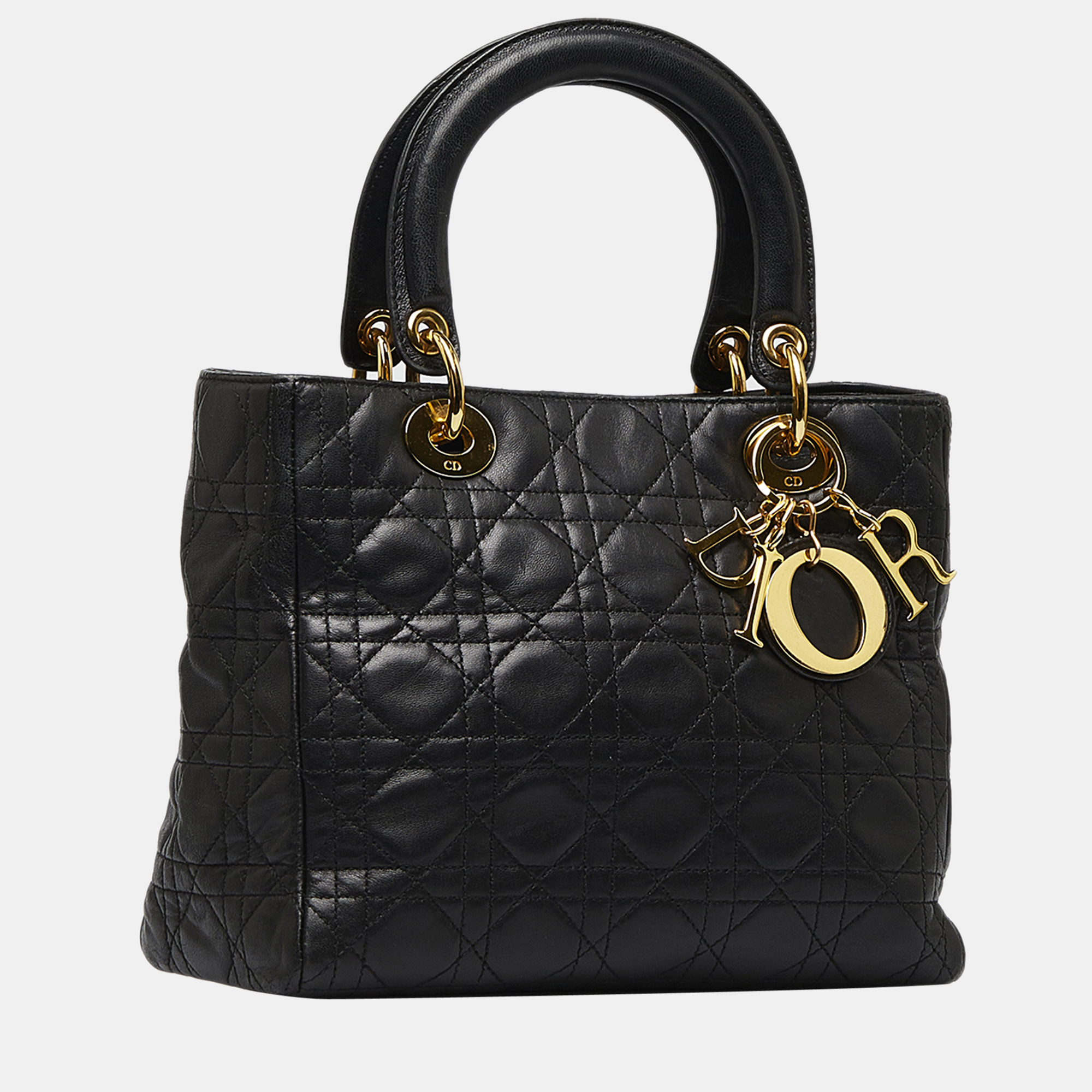 

Dior Black Medium Cannage Lady Dior