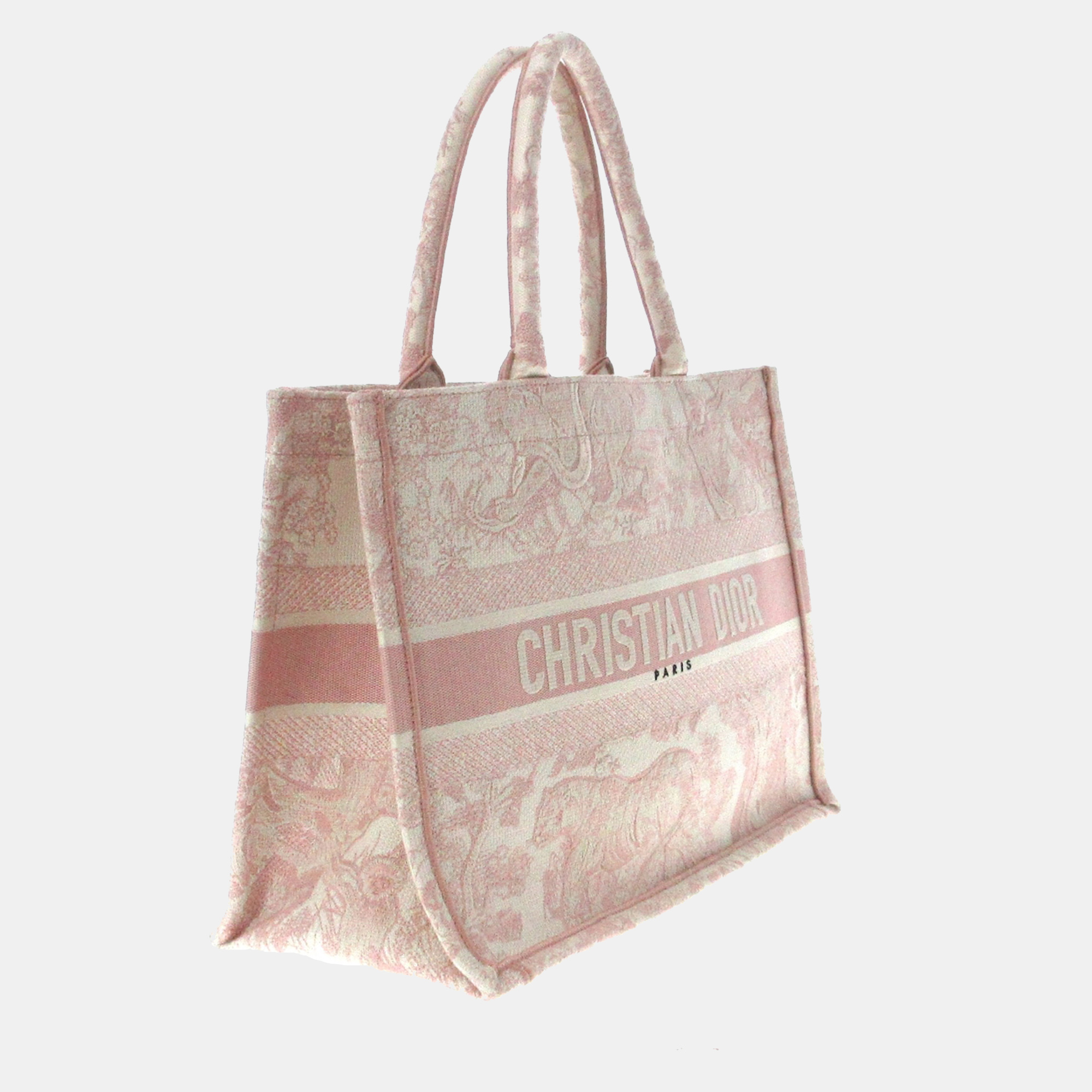 

Dior Pink Canvas Book Tote Bag