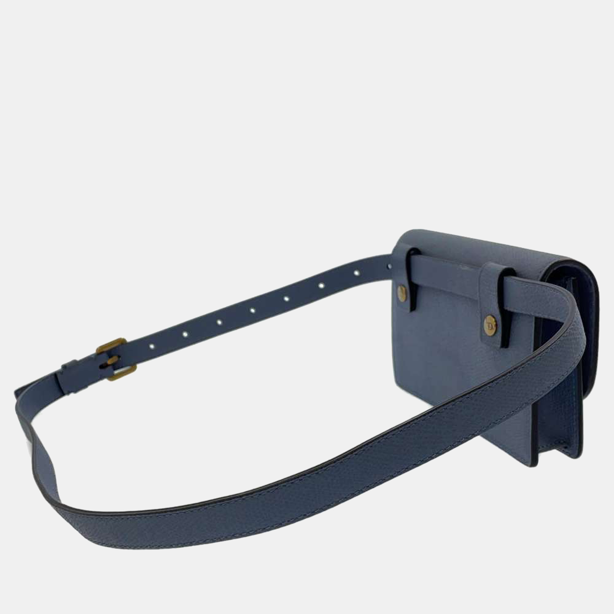 

Dior Blue Leather Saddle Waist Bag
