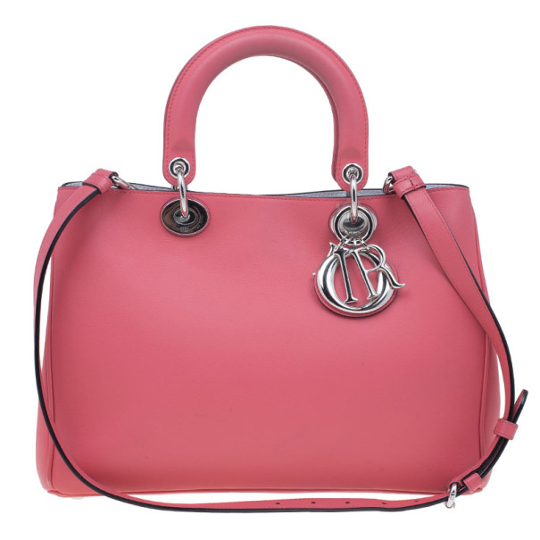 مملوكة مسبقًا Dior Rose Calfskin Medium Diorissimo Tote