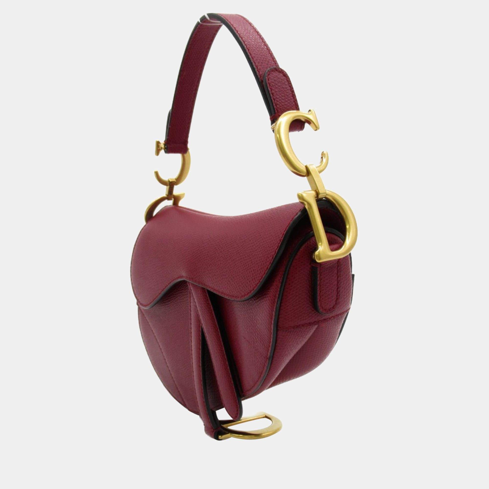 

Dior Burgundy Leather Medium Saddle Shoulder Bag