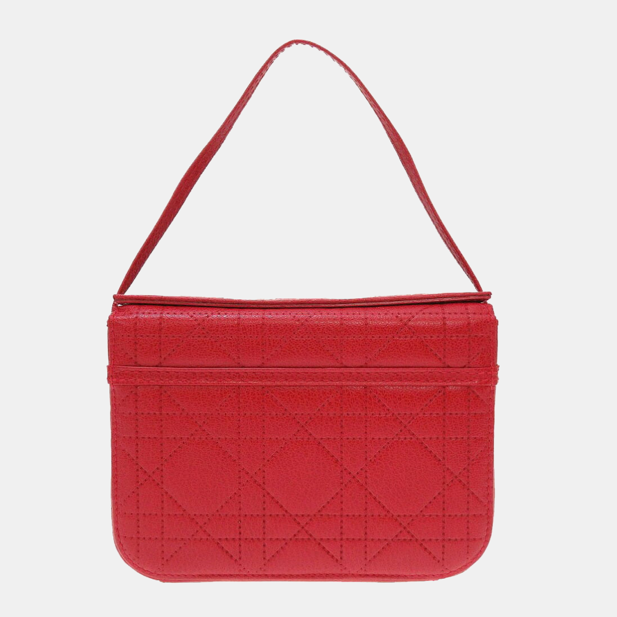 

Dior Red Leather Cannage Box Vanity Bag