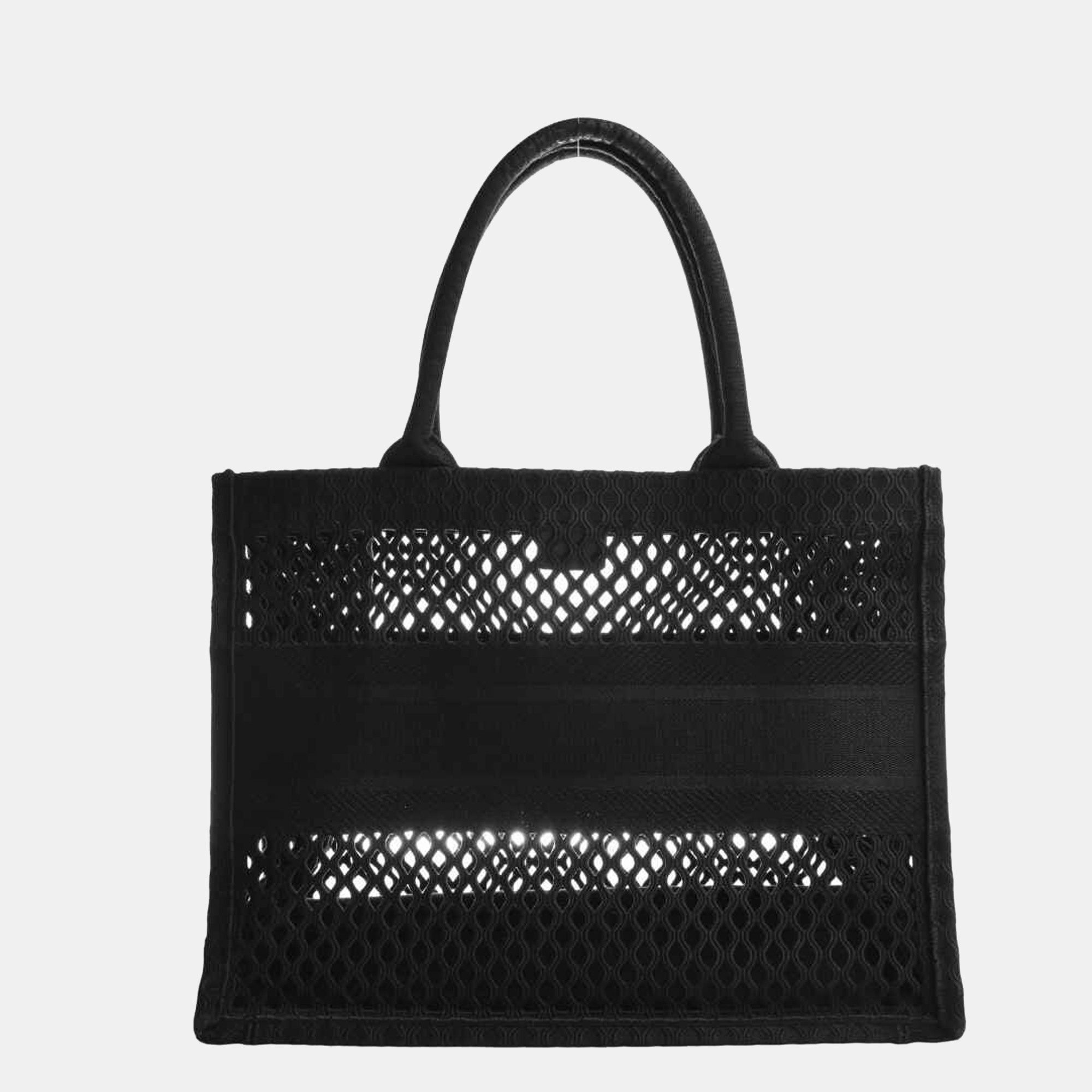 

Dior Black Mesh Medium Book Tote Bag