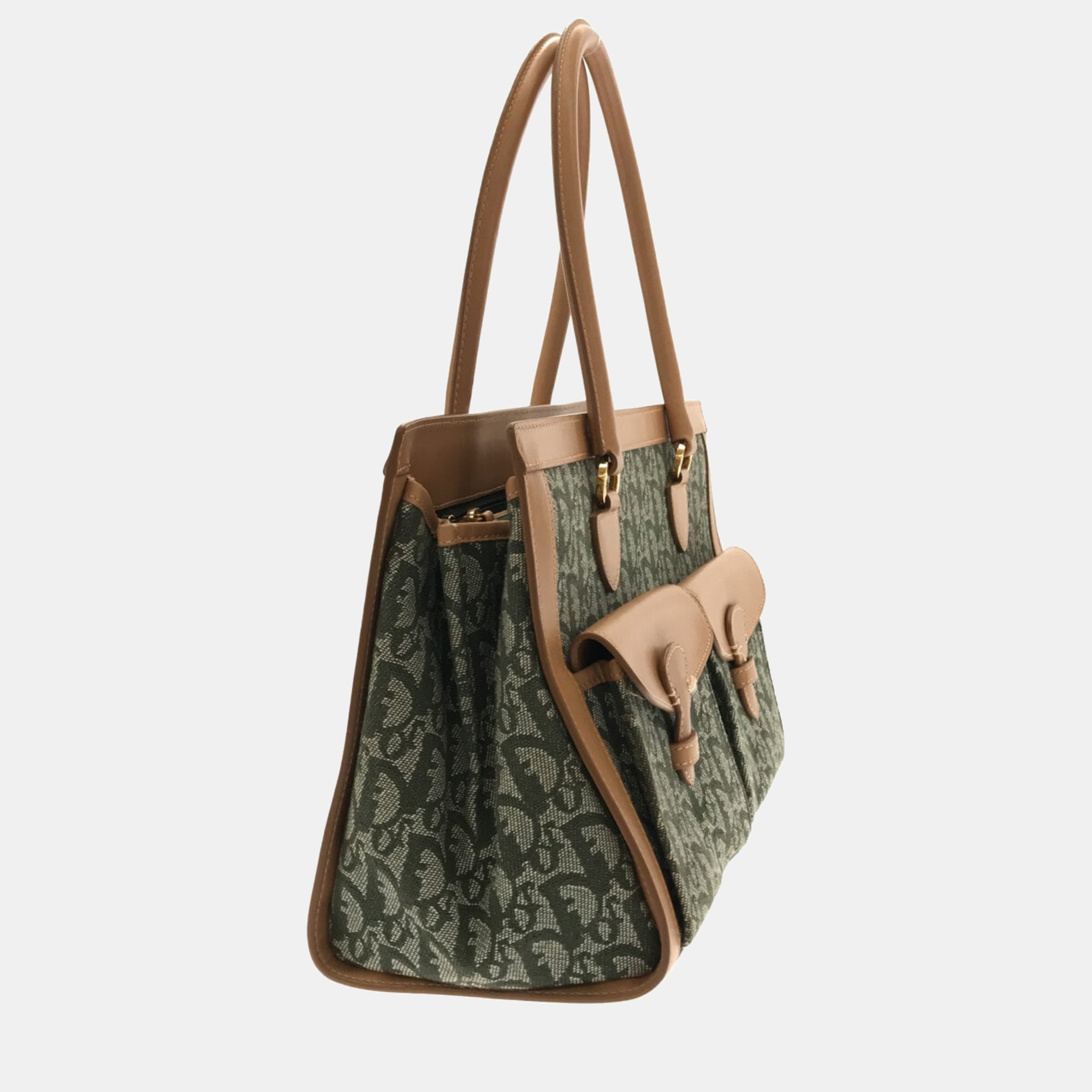 

Dior Khaki Canvas Trotter handbag, Brown