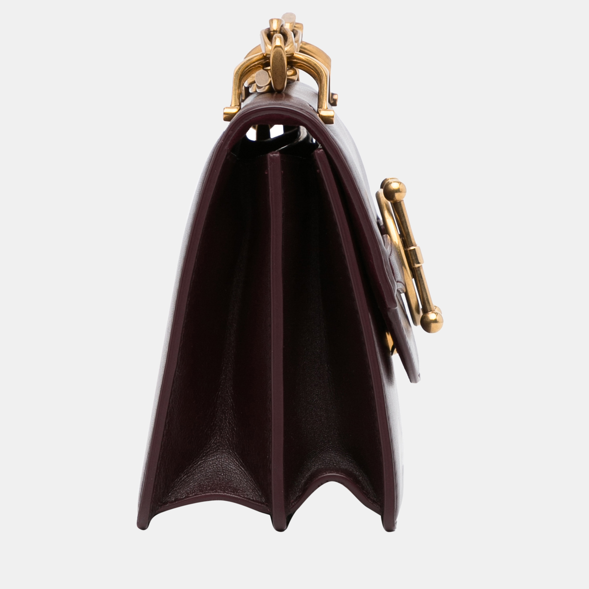 

Dior Burgundy Diordirection Flap Bag