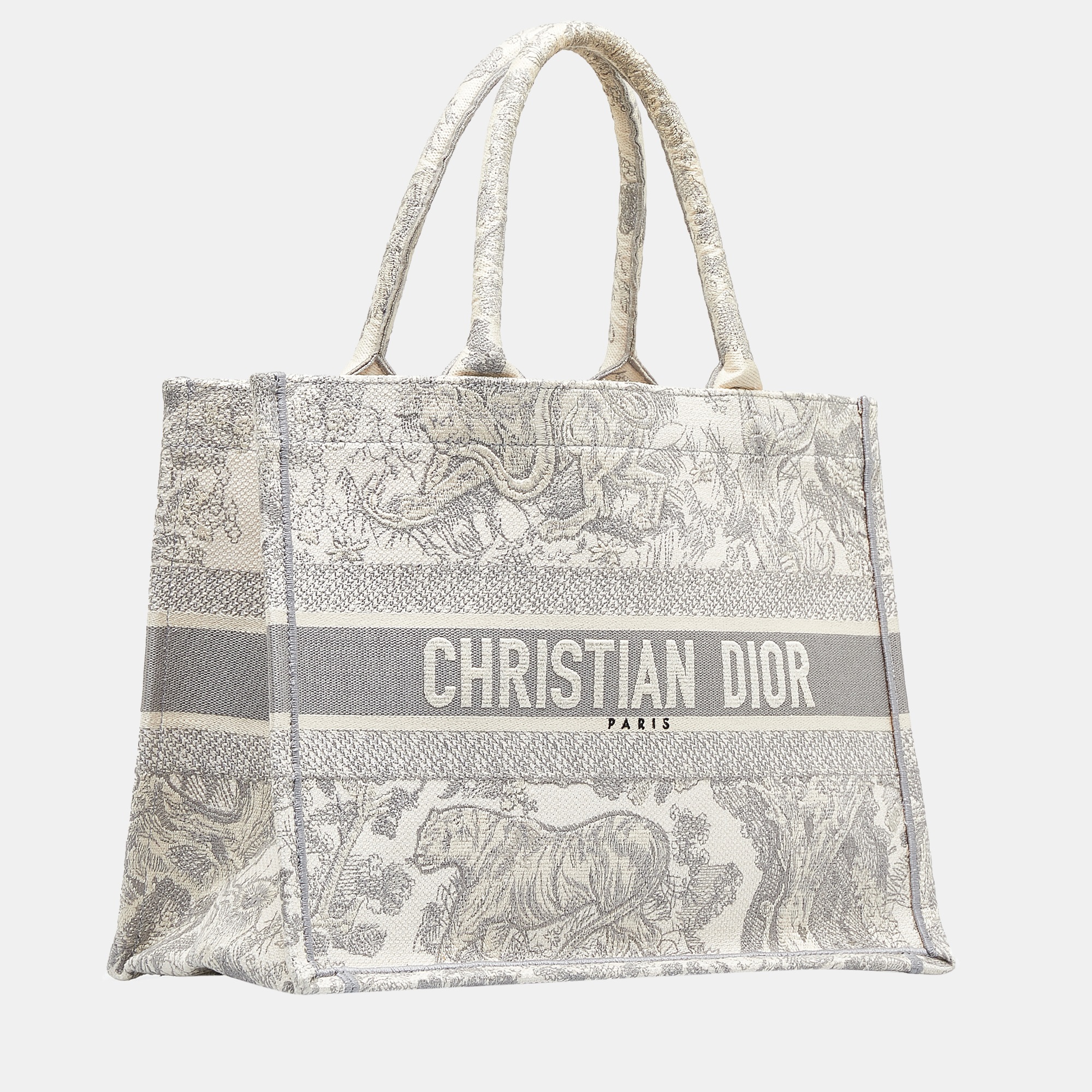 

Dior Grey Medium Dioriviera Toile De Jouy Book Tote