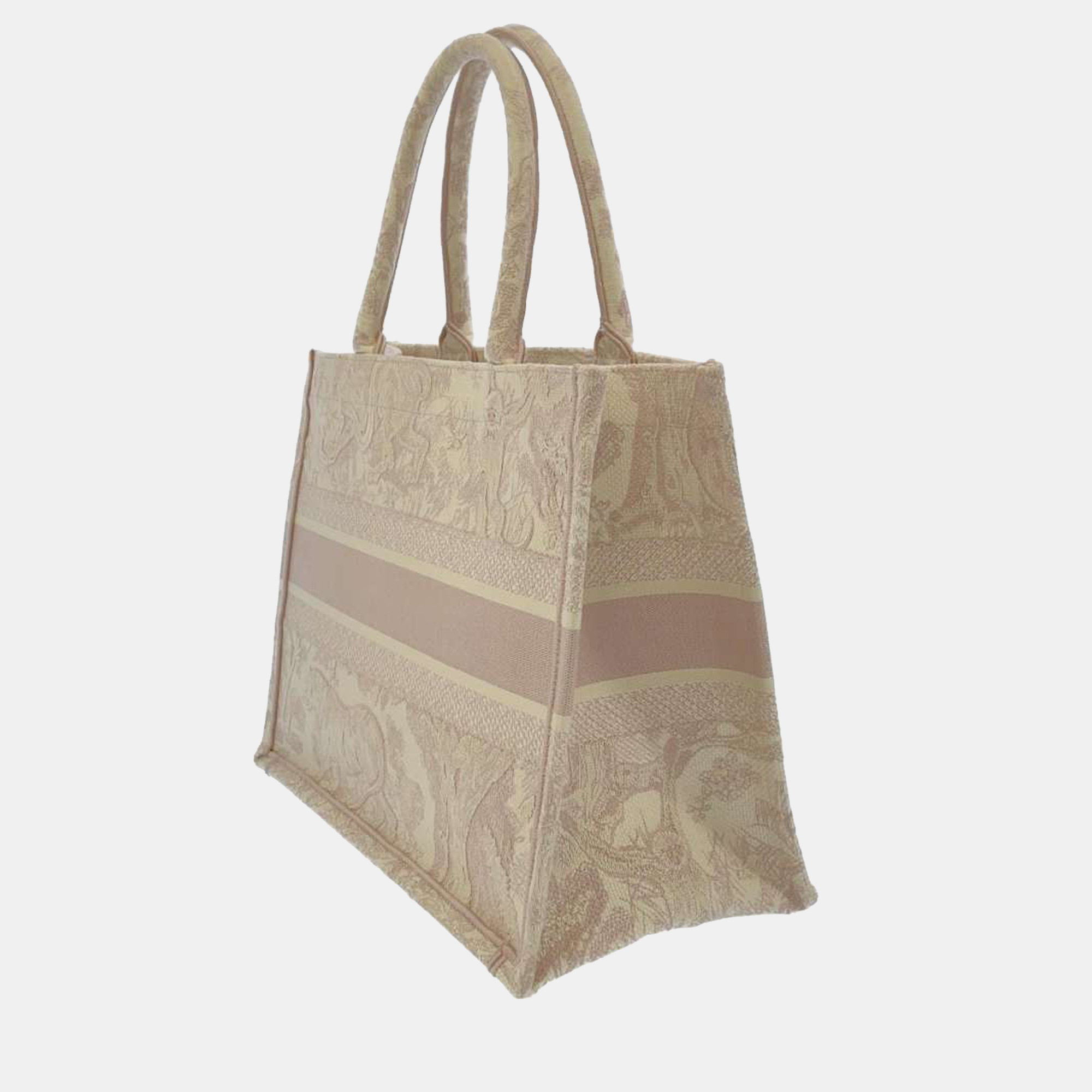 

Dior Beige Canvas Toile De Jouy Medium Book Tote Bag