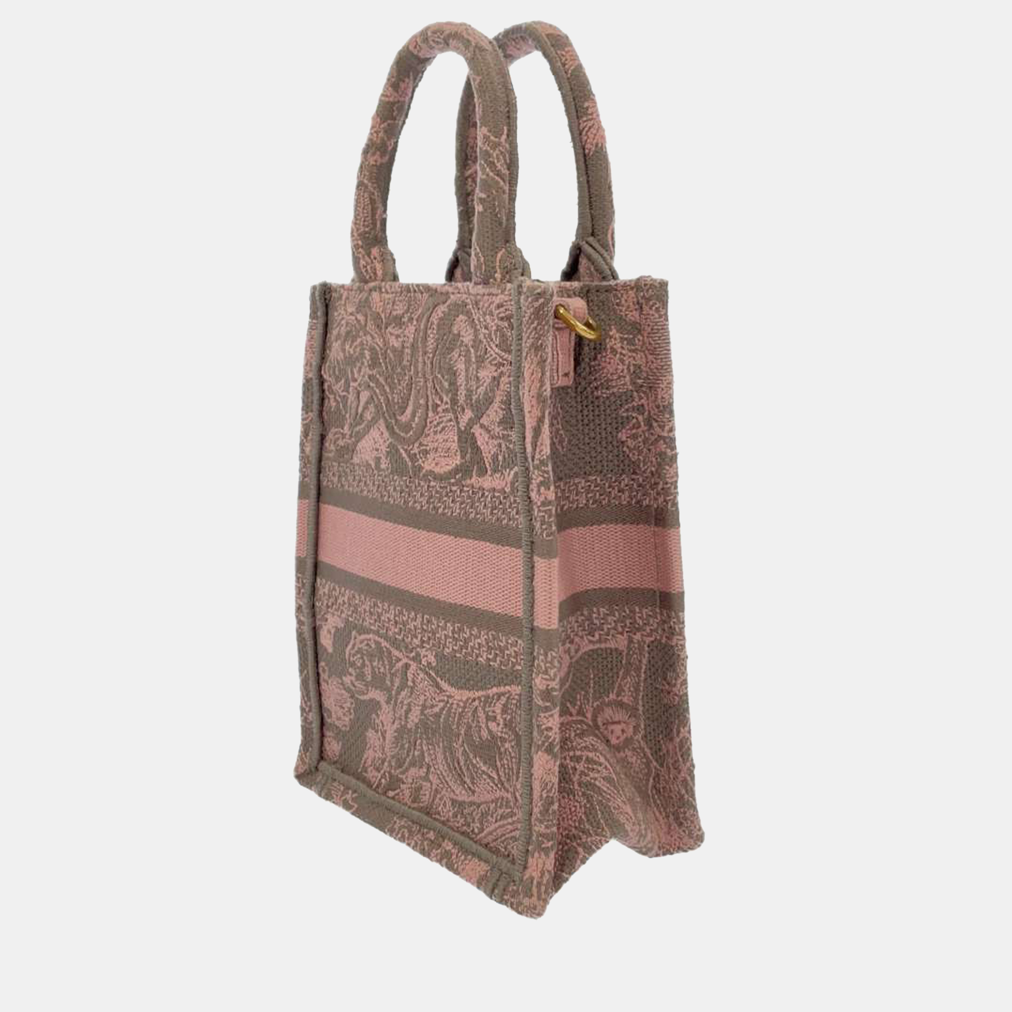 

Dior Pink Canvas Mini Book Tote Phone Bag