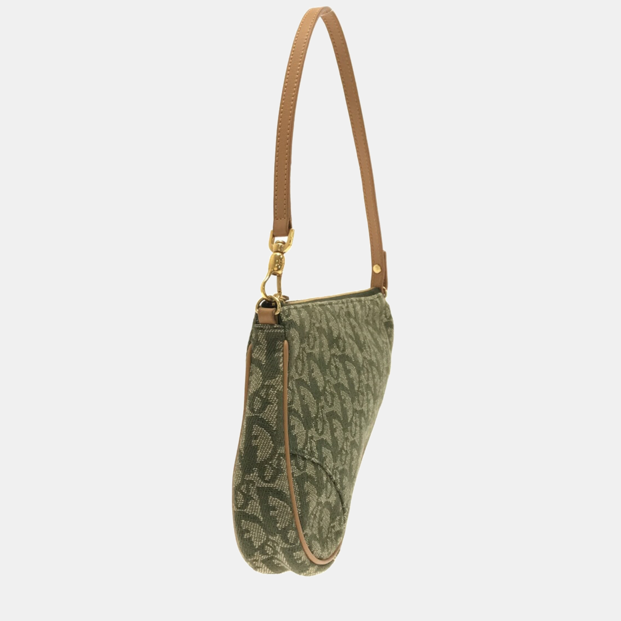 

Dior Green Canvas Saddle shoulder bag