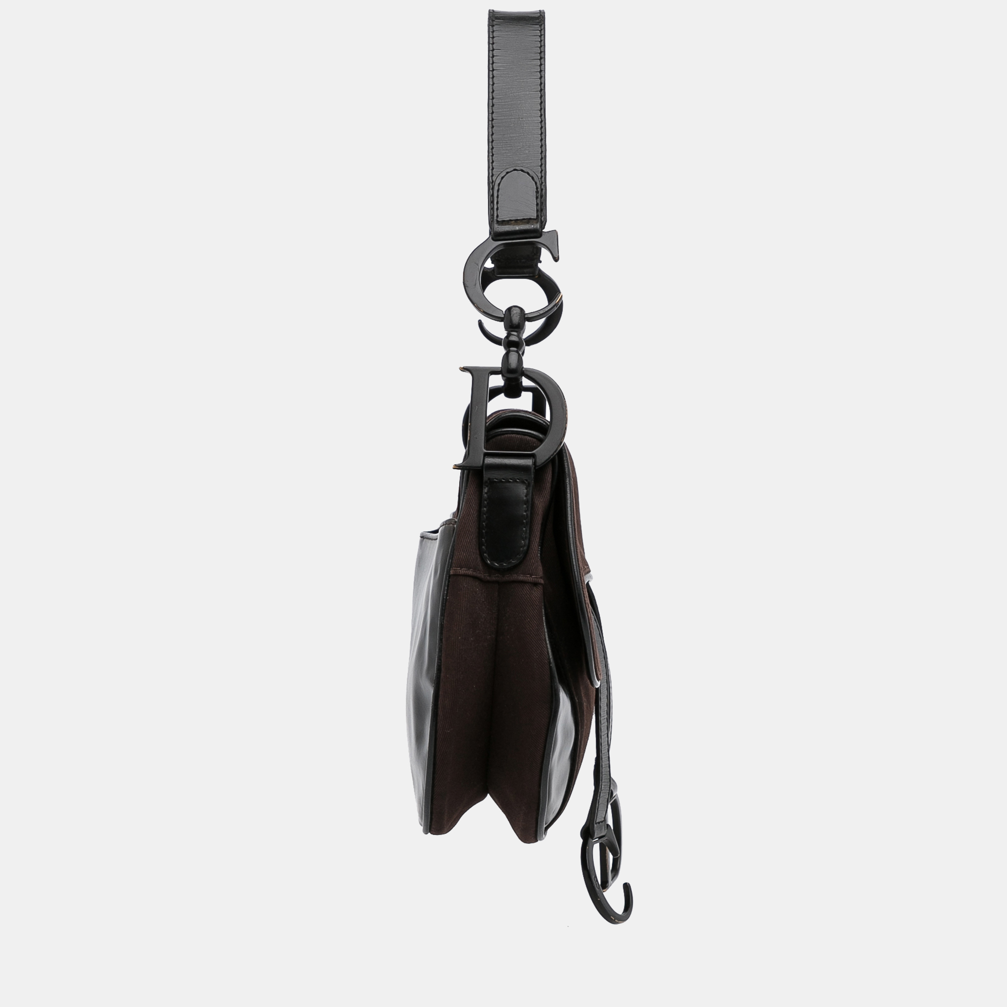 

Dior Brown Canvas Double Saddle