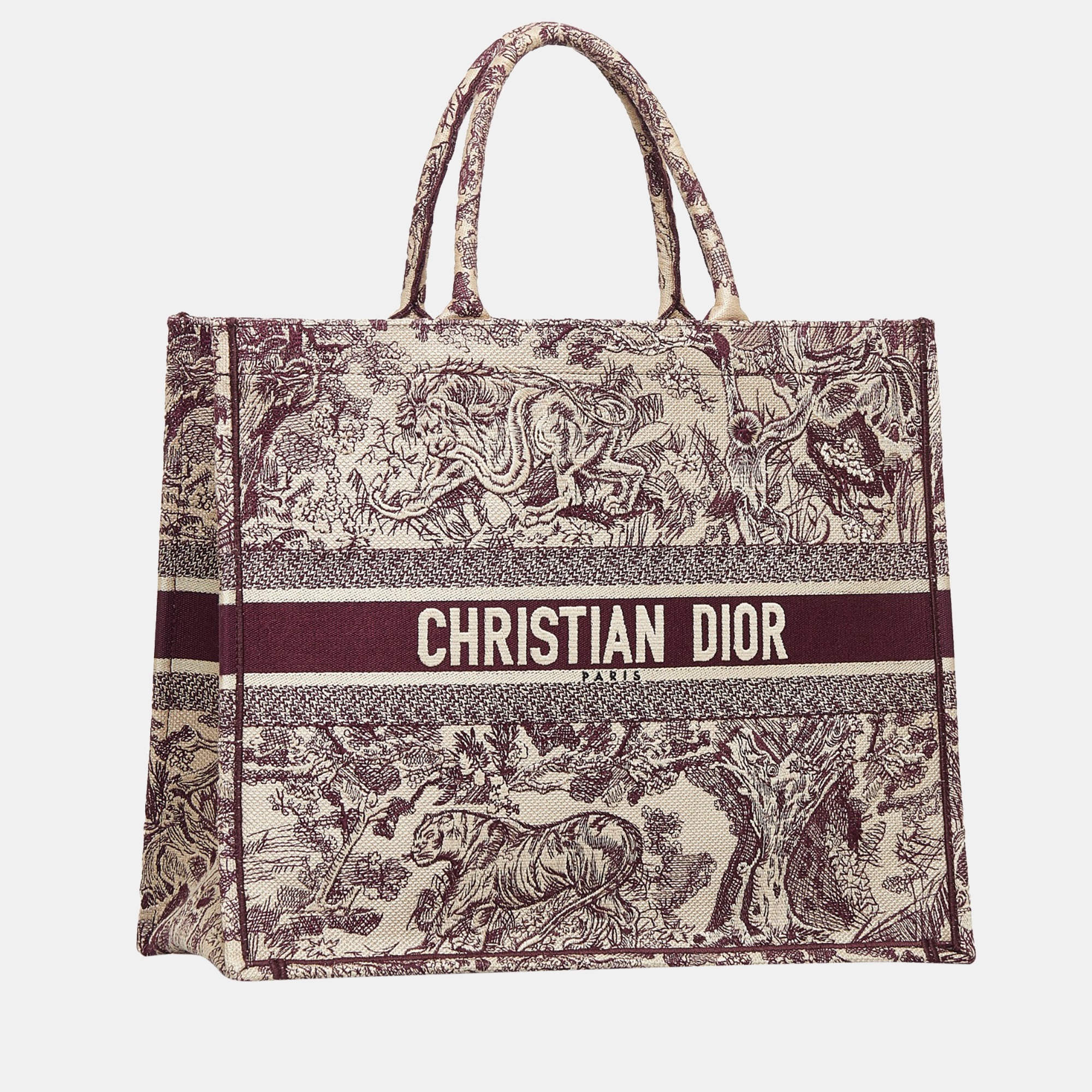 

Dior Red Large Toile De Jouy Book Tote