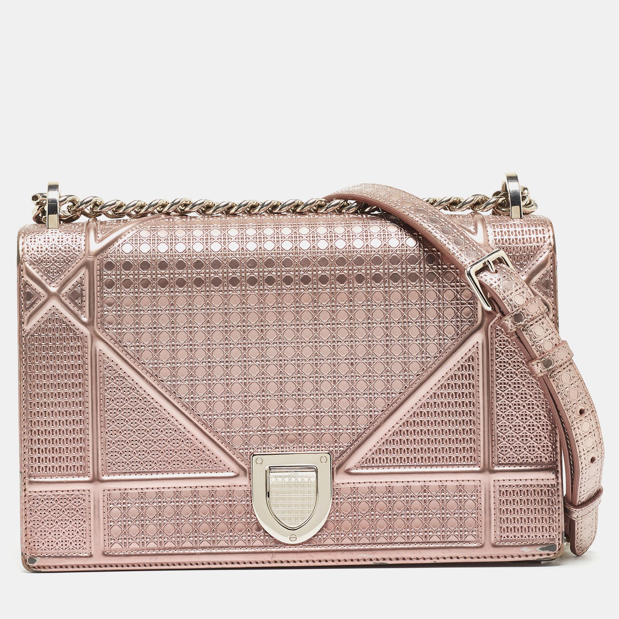 Pre-owned Dior Ama Flap Shoulder Bag In Pink