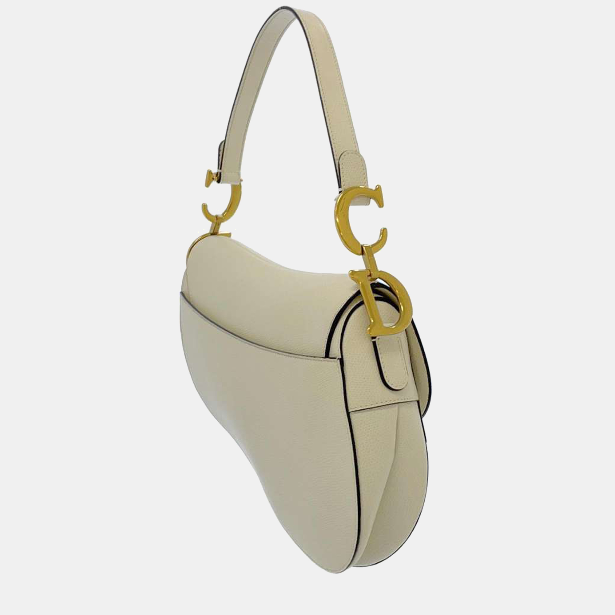 

Dior White Leather Saddle Shoulder Bag