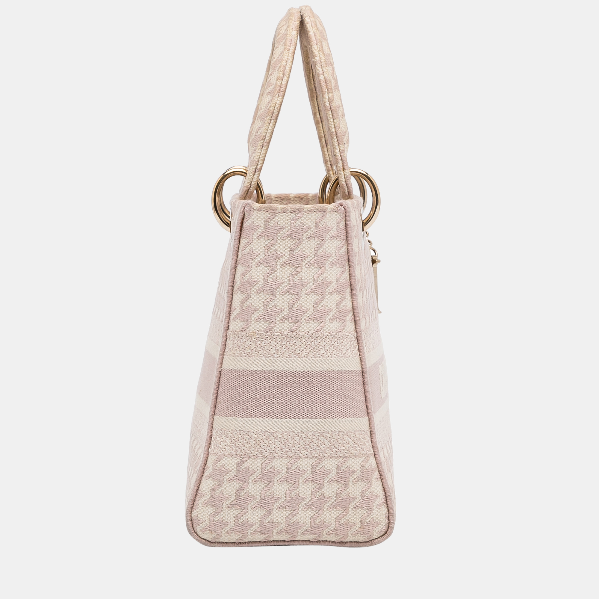 

Dior Pink Small Houndstooth Lady D-Lite