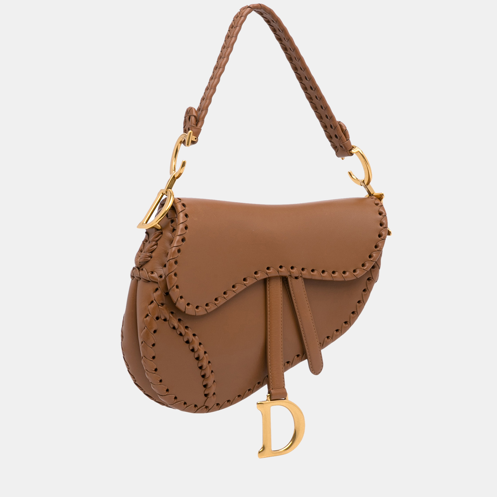 

Dior Brown Whipstitch Saddle Bag