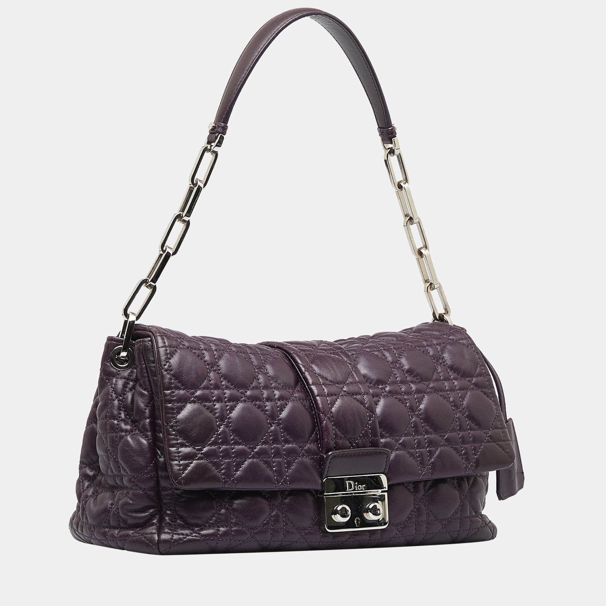 

Dior Purple Cannage New Lock Shoulder Bag