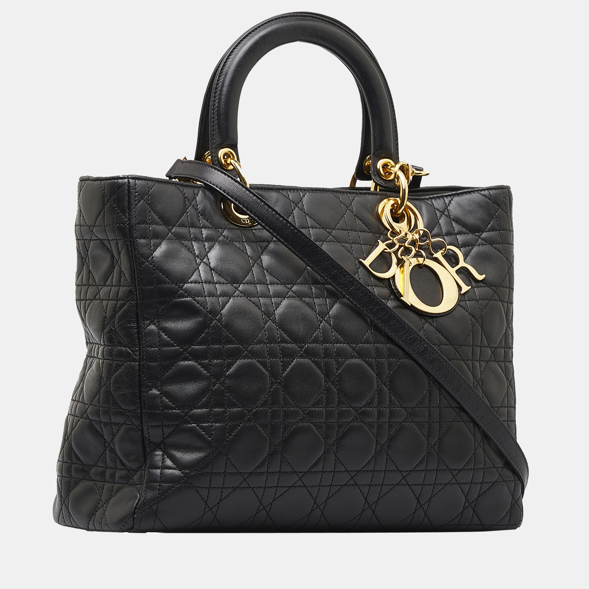 

Dior Black Large Cannage Lady Dior
