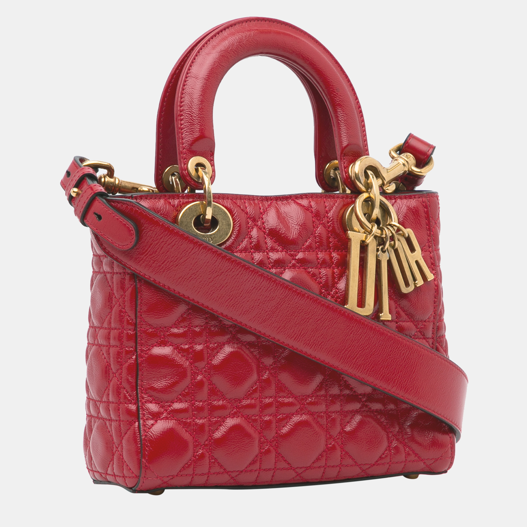 

Dior Small Cannage My Lady Dior Lucky Badges, Red