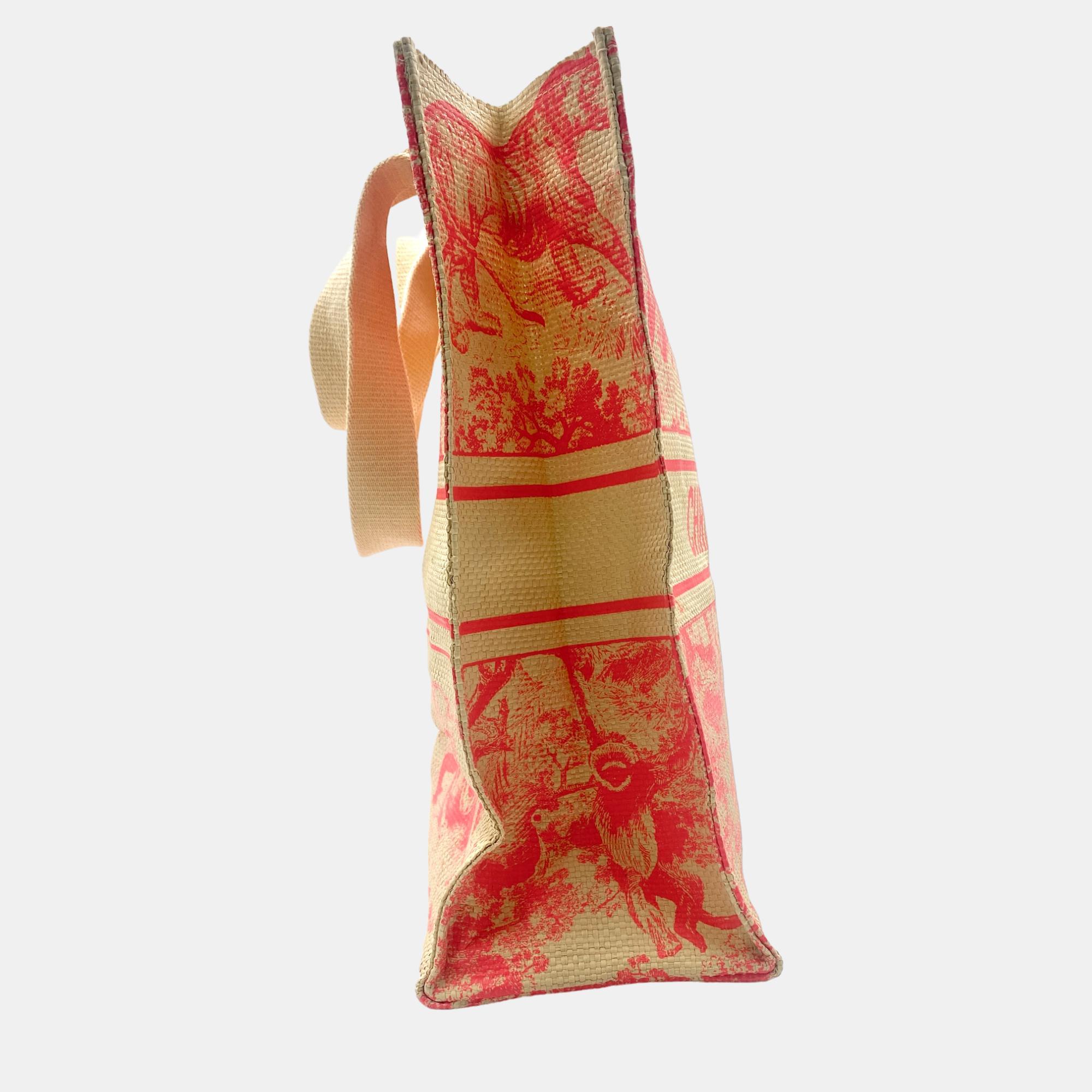 

Dior Pink Canvas Dioriviera Tote Bag