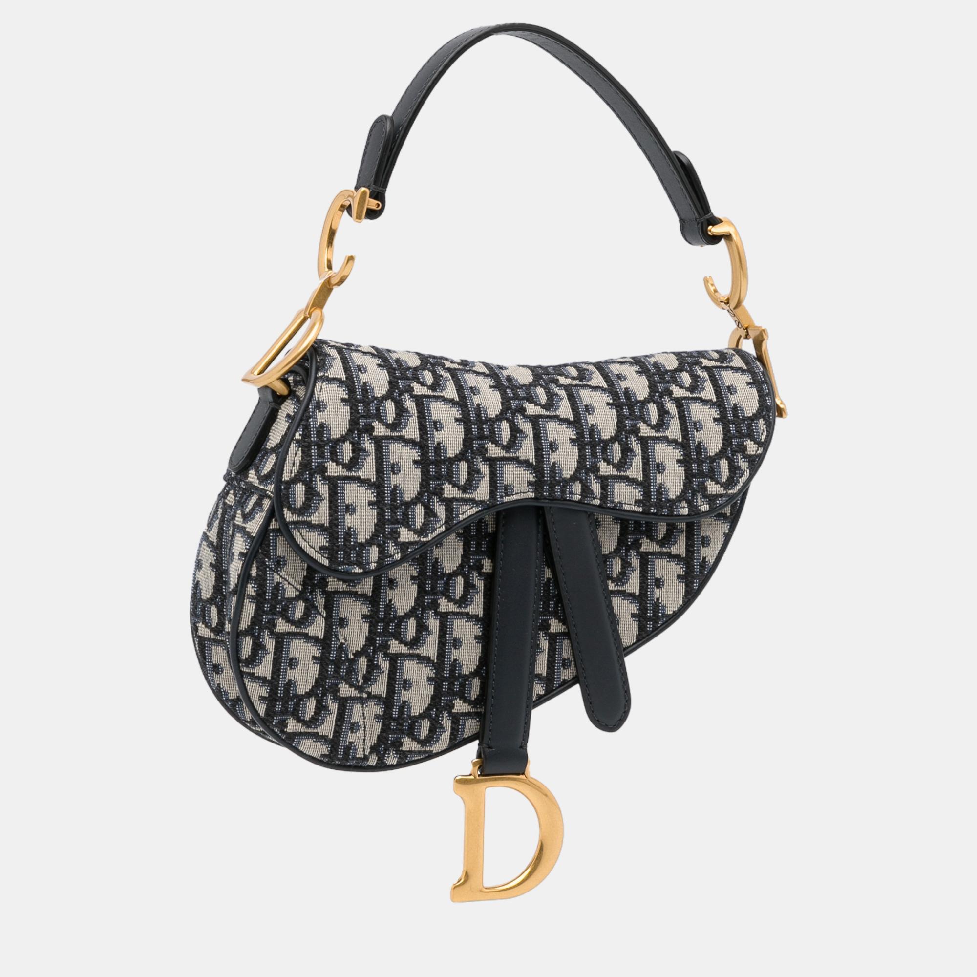 

Dior Blue Mini Oblique Saddle
