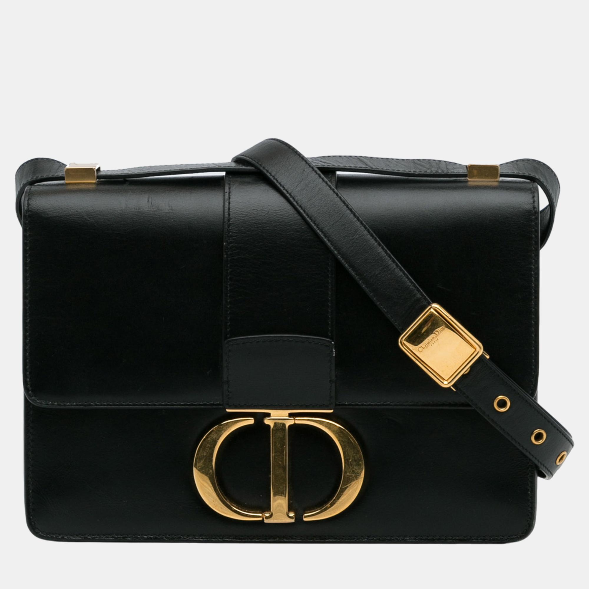 

Dior Black 30 Montaigne Flap Bag