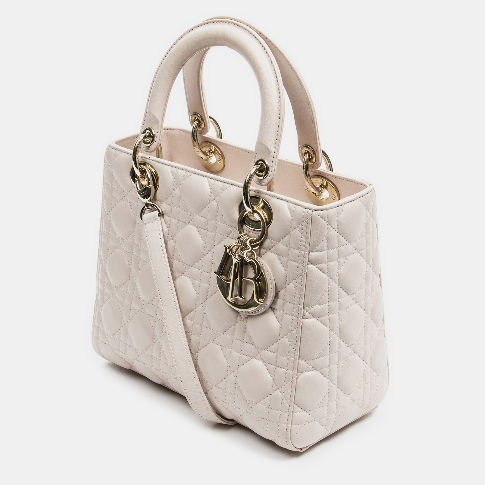 

Dior Medium Cannage Lambskin Lady, Pink