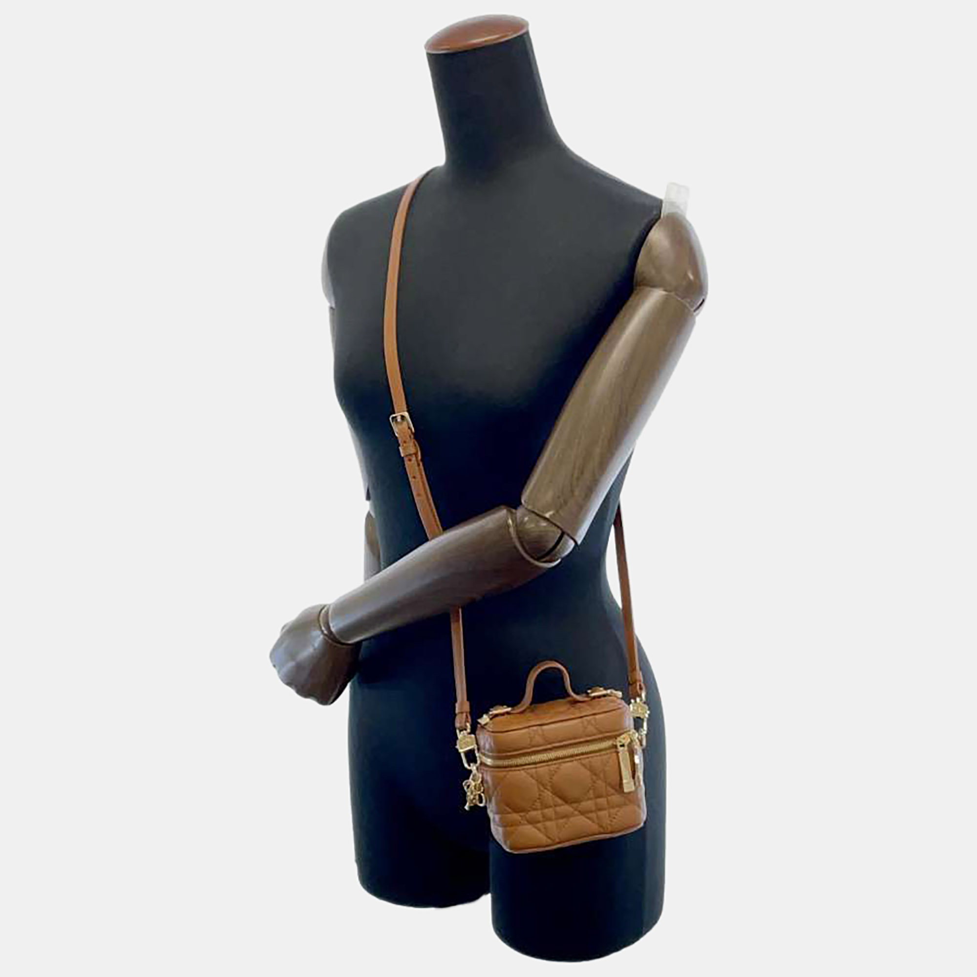 

Dior Brown Cannage Leather Vanity Bag