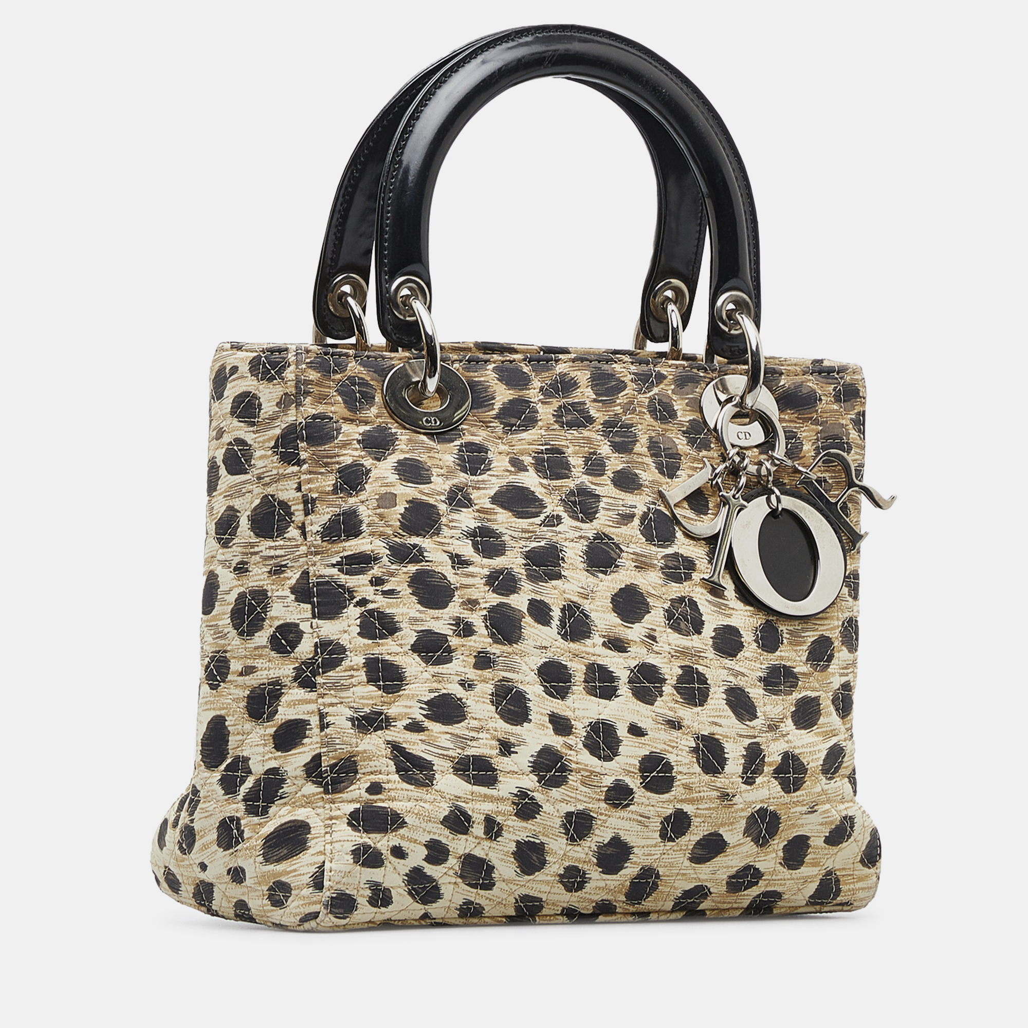 

Dior Medium Cannage Leopard Print Lady, Brown