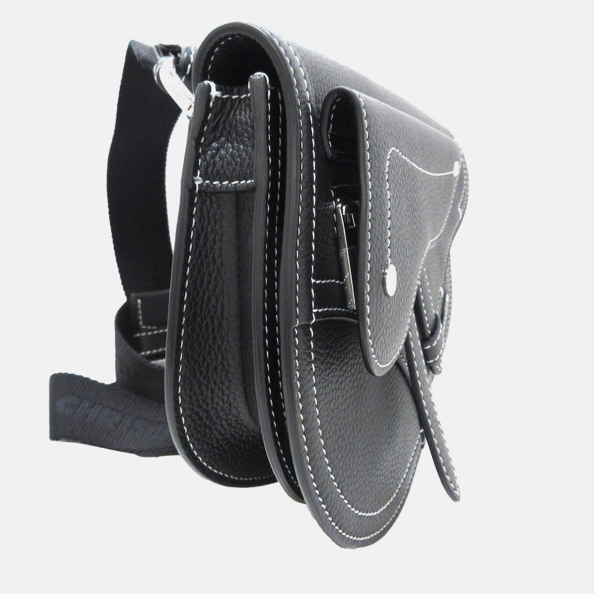 

Dior Leather Saddle Messenger Bag, Black
